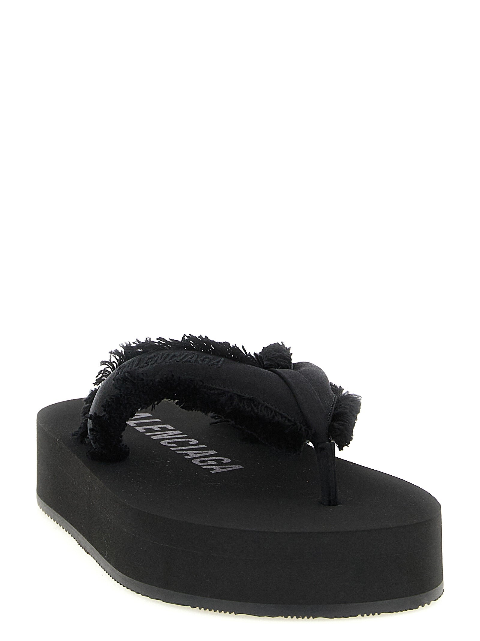 Balenciaga Schwarze Viscose-Slipper