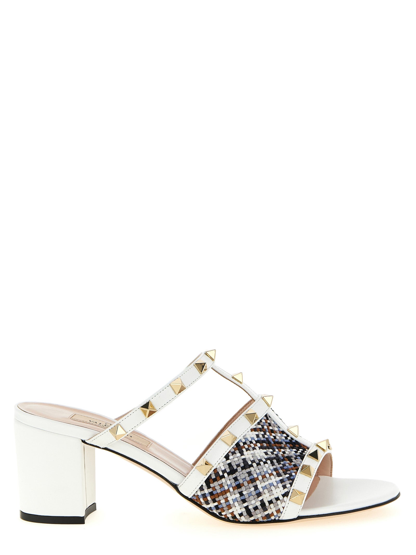 Valentino Garavani Weiße Plateau-Sandalen aus Polyester