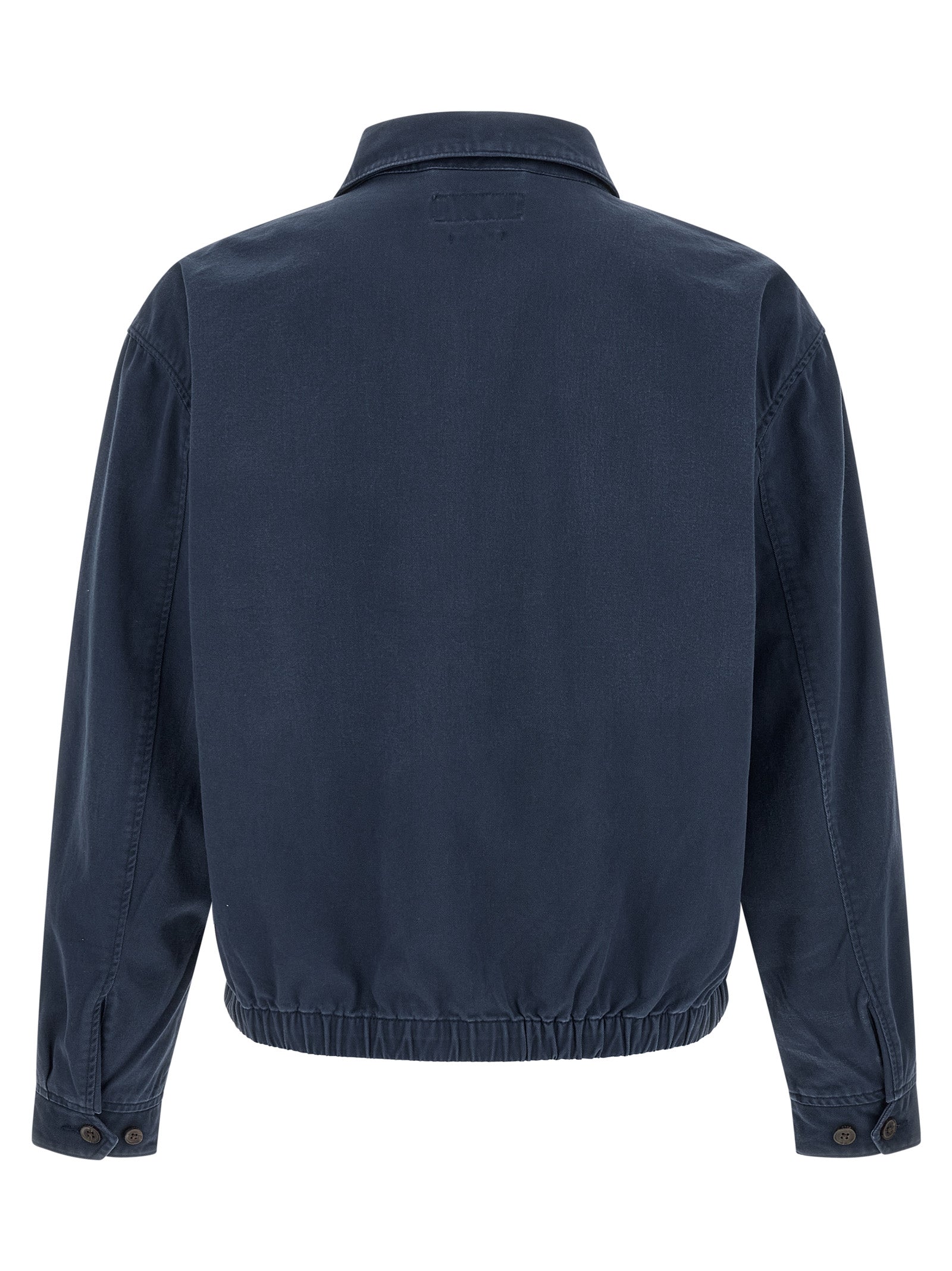 Polo Ralph Lauren Blaue Baumwolljacke in voller Länge