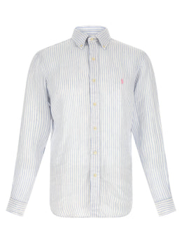 Polo Ralph Lauren Blaue Leinenbluse