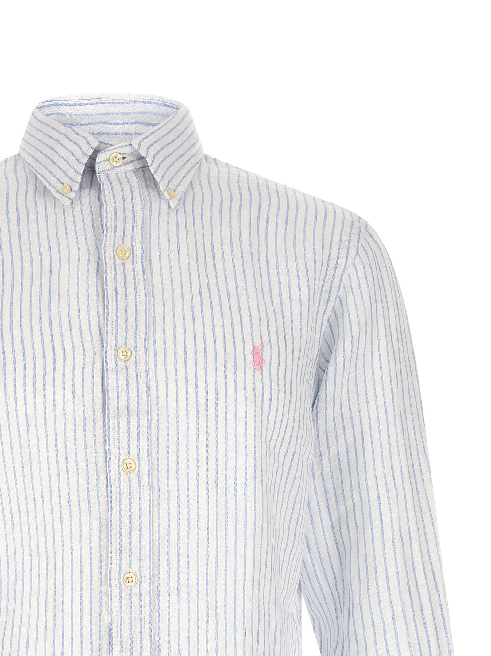 Polo Ralph Lauren Blaue Leinenbluse
