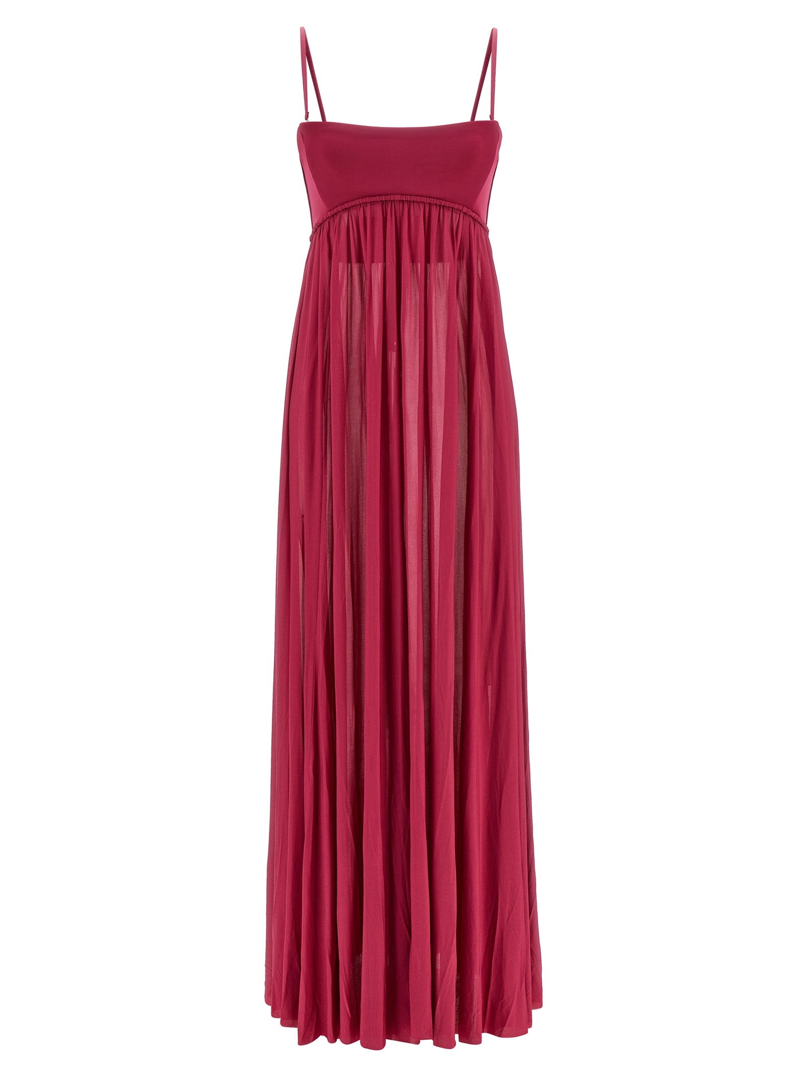 Zimmermann Langes Kleid aus Viskose in Fuchsia