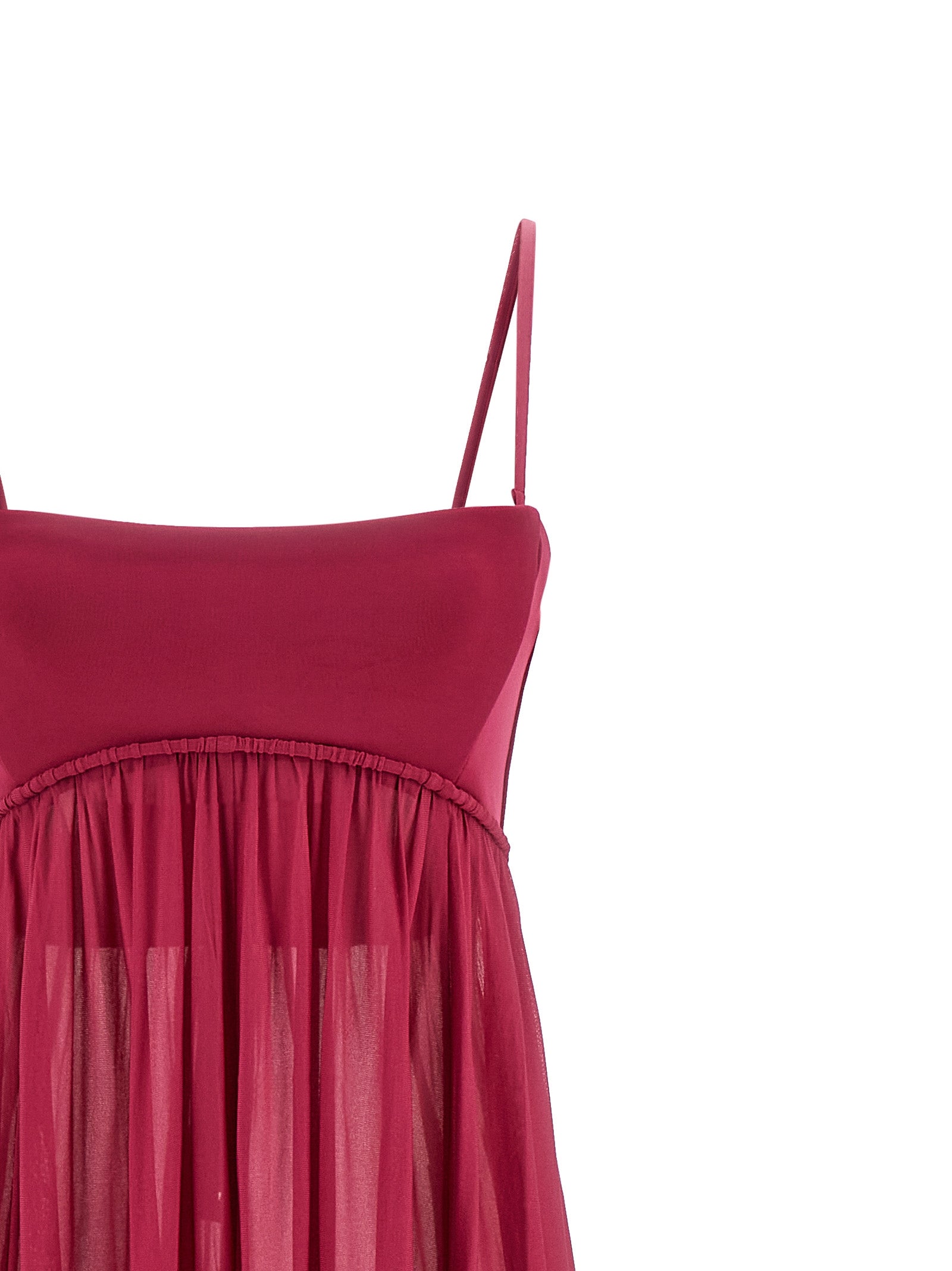 Zimmermann Langes Kleid aus Viskose in Fuchsia
