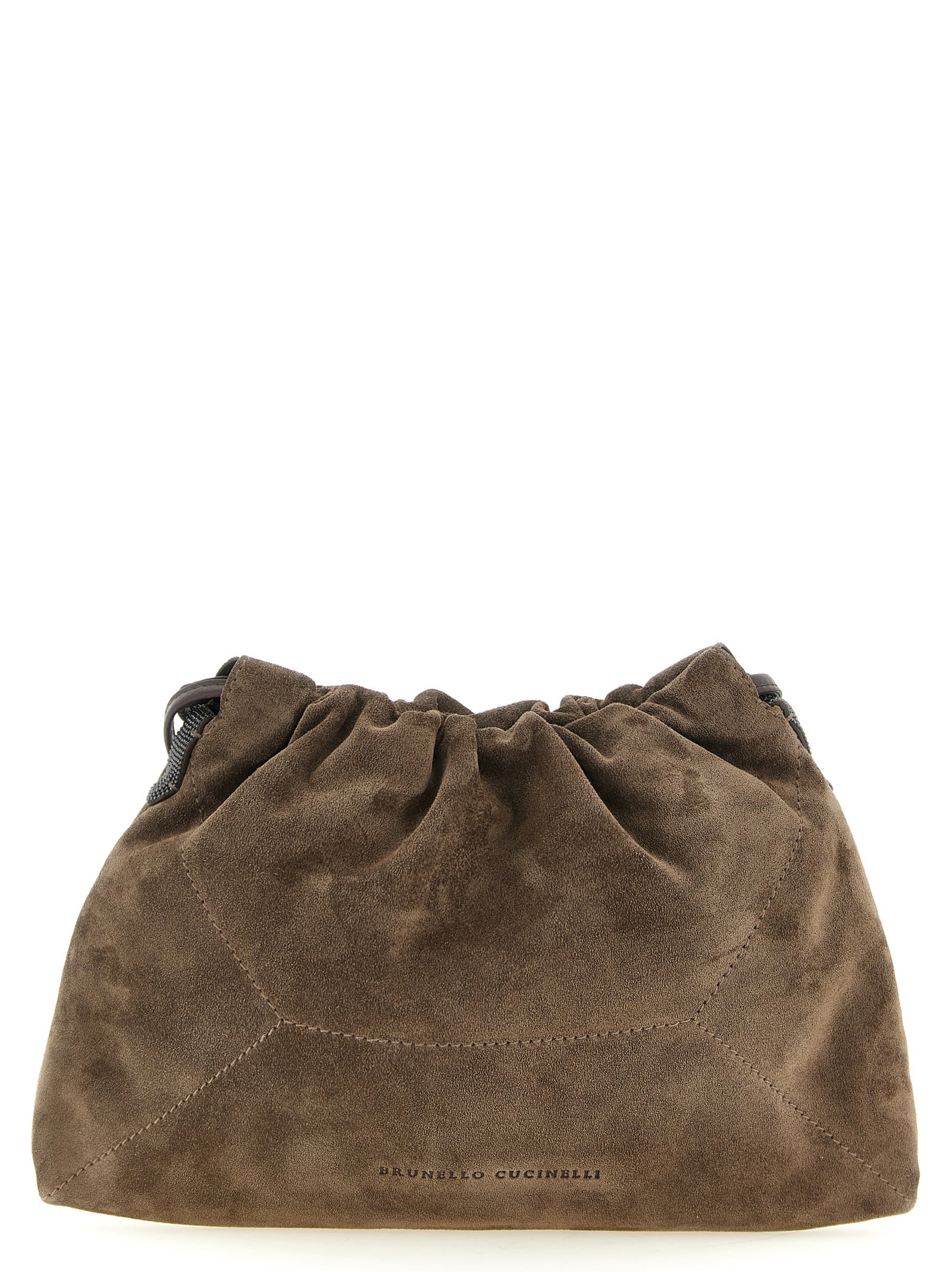 Brunello Cucinelli Braune Kalbsleder-Clutch
