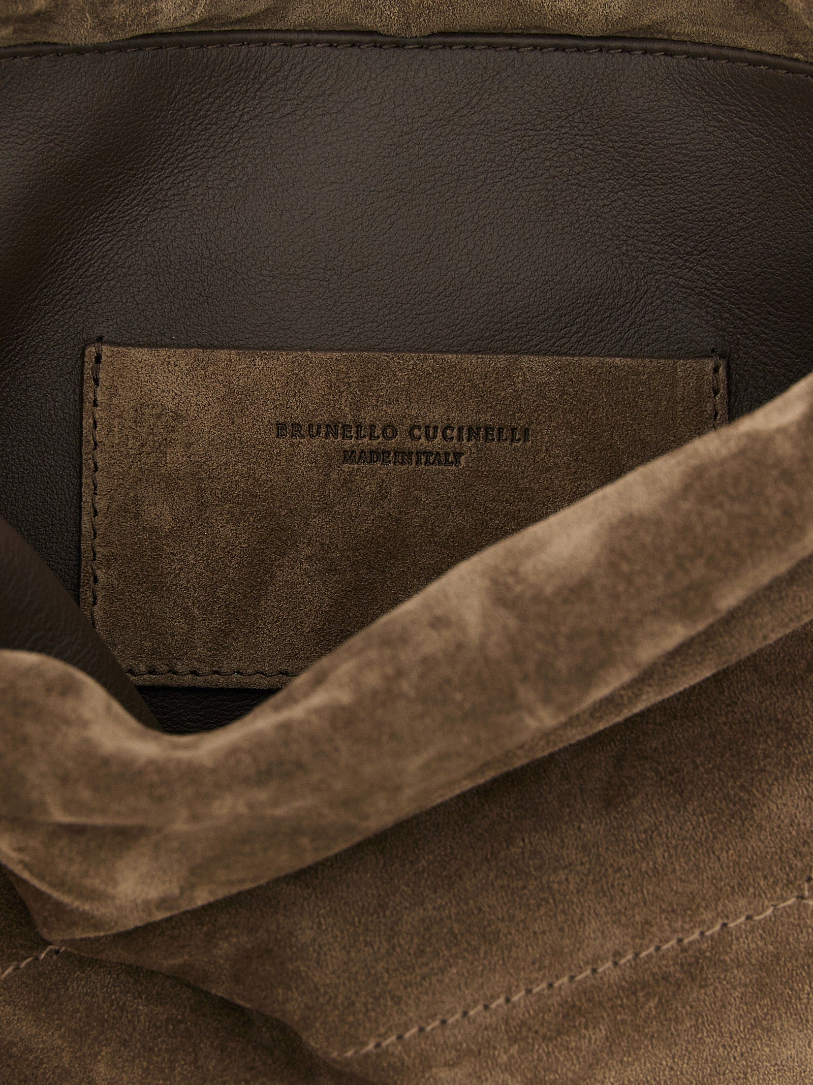 Brunello Cucinelli Braune Kalbsleder-Clutch