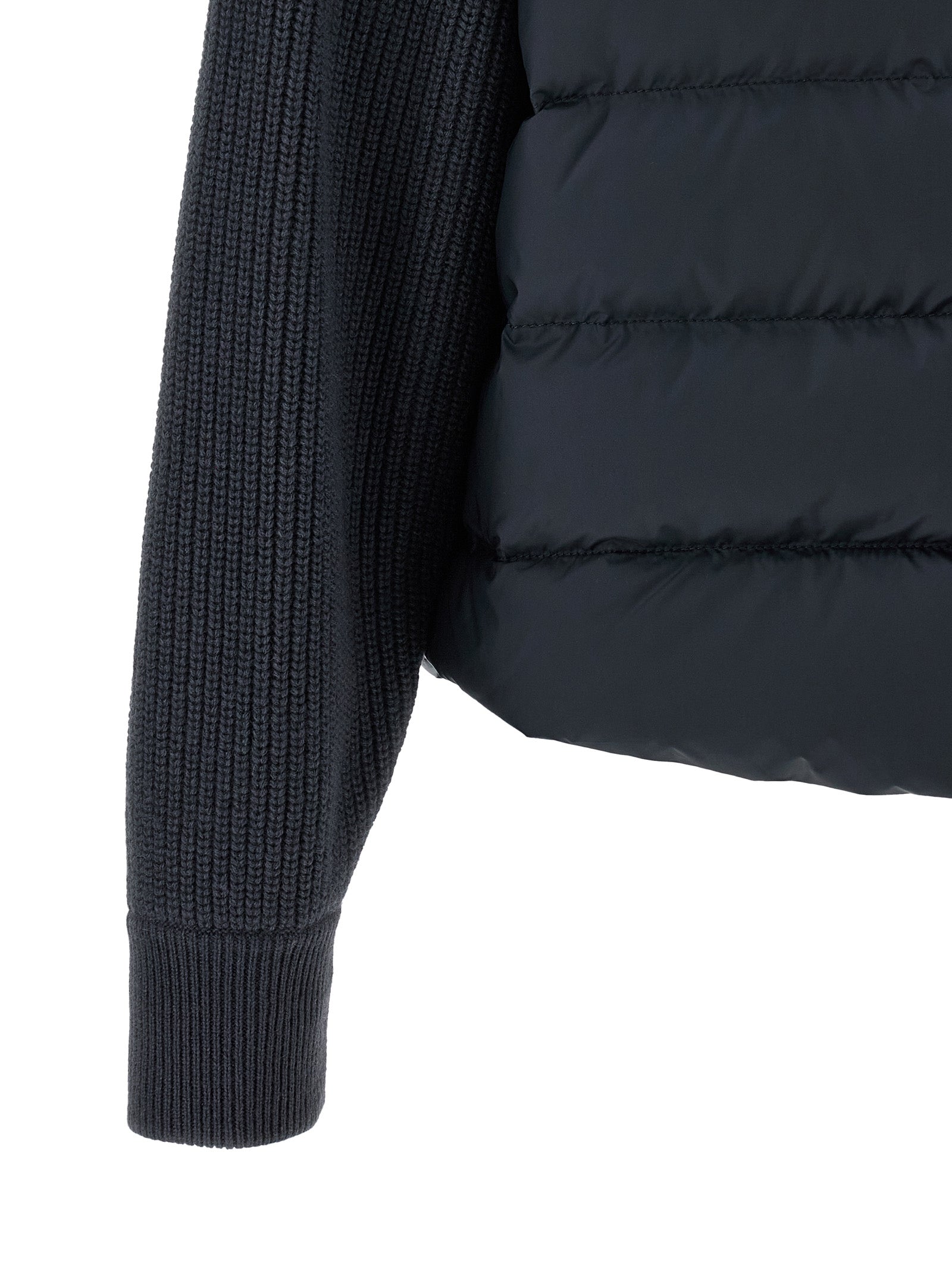 Brunello Cucinelli Blaue Polyester-Jacke in voller Länge