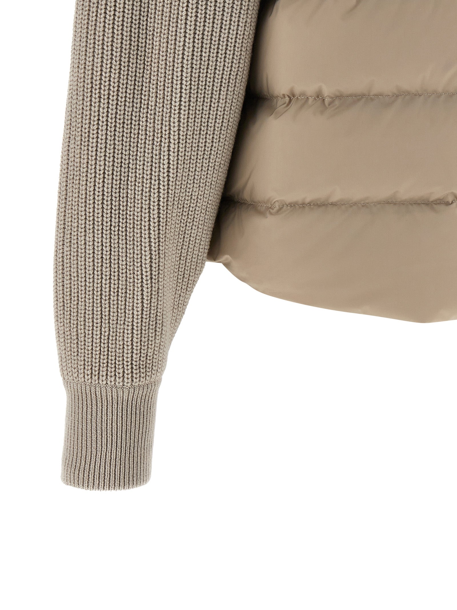 Brunello Cucinelli Beige Polyester Shell Jacke