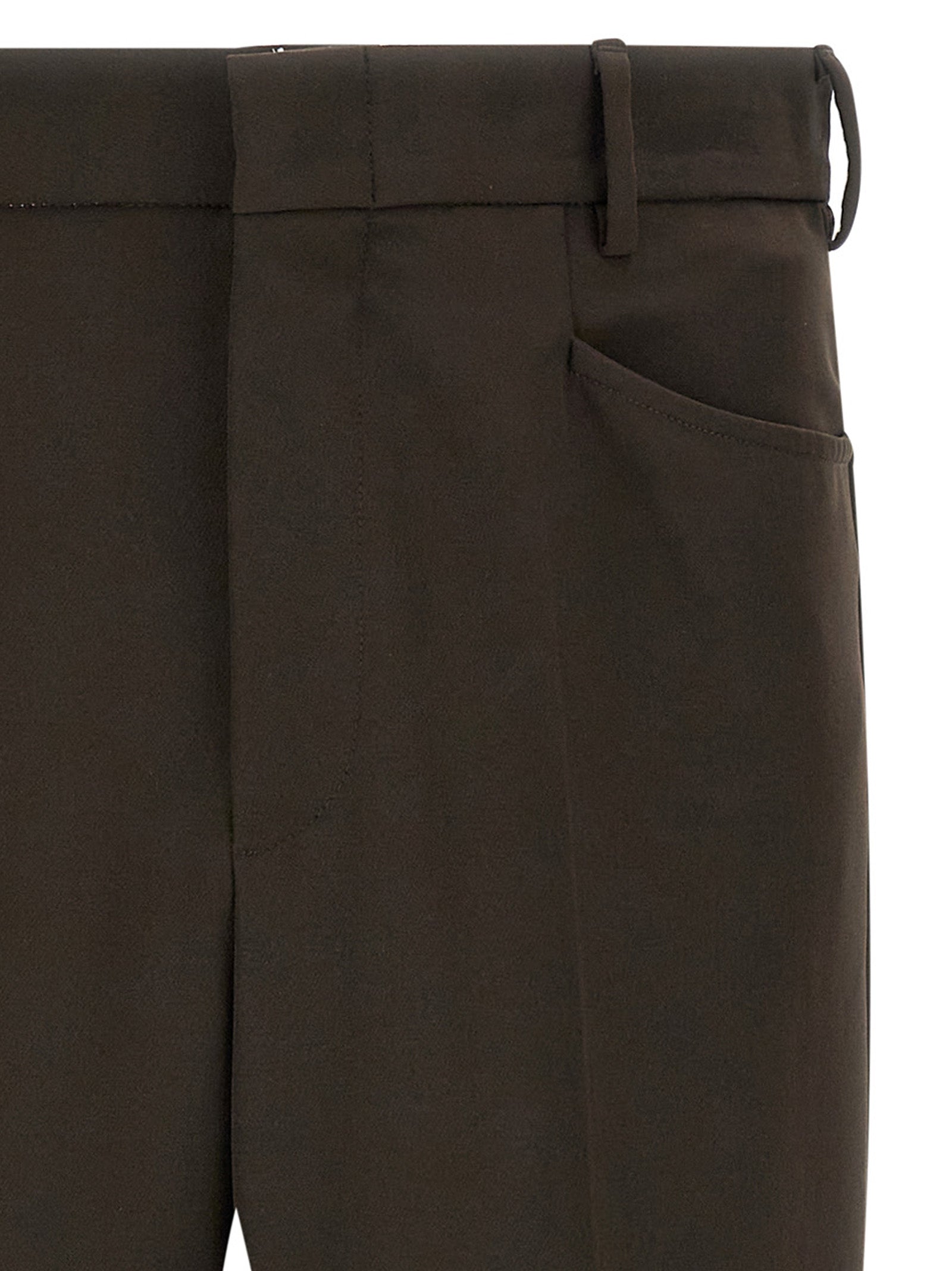 SECOND/LAYER Braune Freizeithose aus Polyester