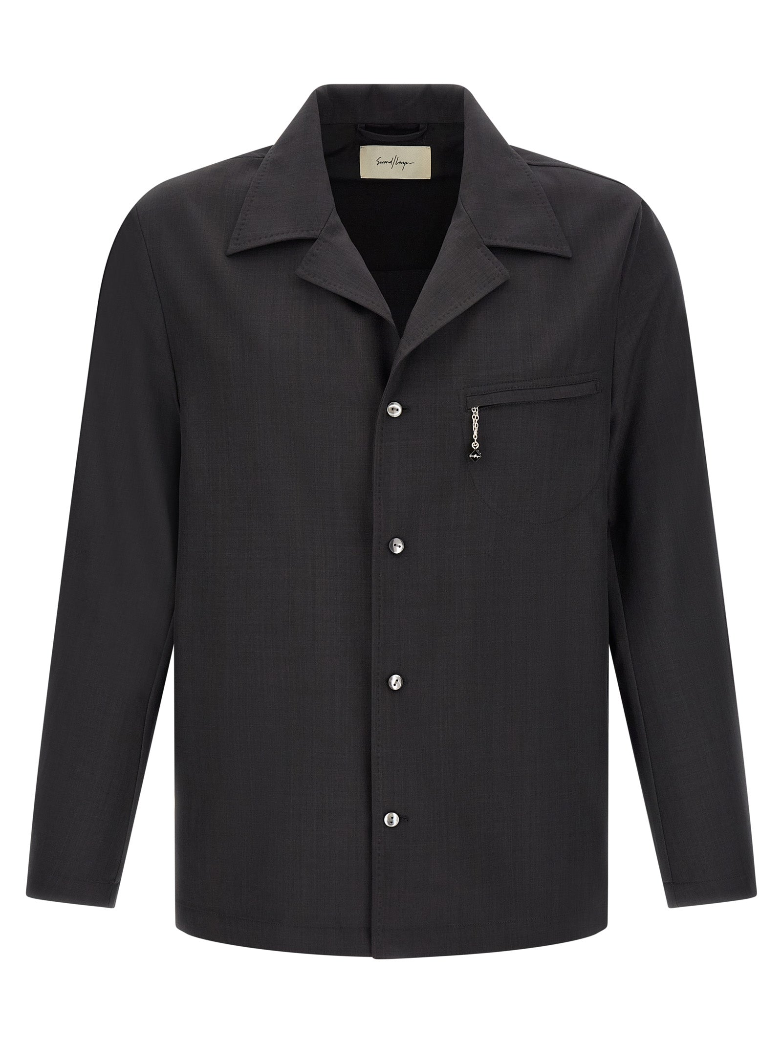 SECOND/LAYER Graue Polyester-Bluse