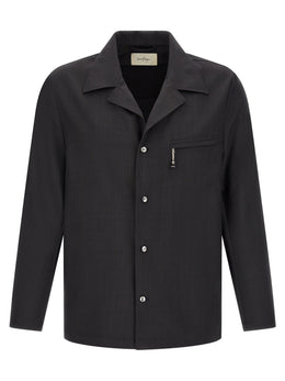 SECOND/LAYER Graue Polyester-Bluse