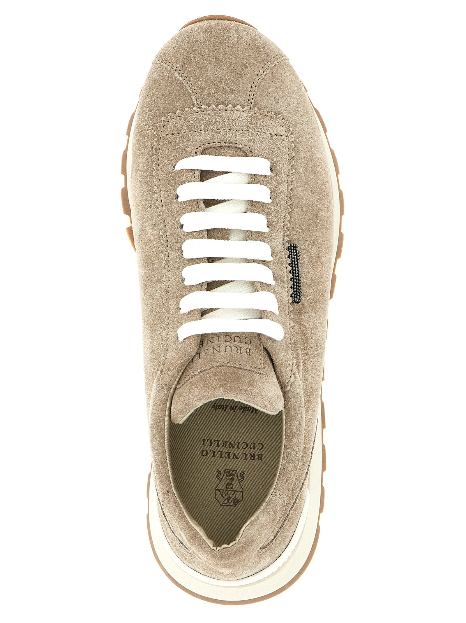 Brunello Cucinelli Beige Kalbsleder Sneaker