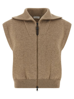 Brunello Cucinelli Beige Kaschmir-Weste