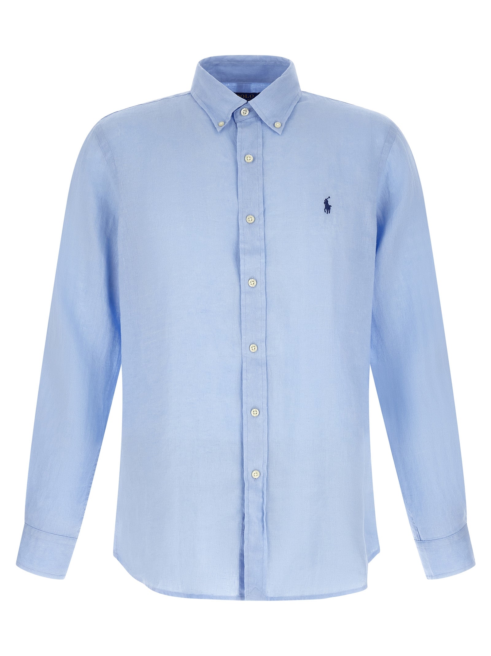 Polo Ralph Lauren Blaue Leinenbluse