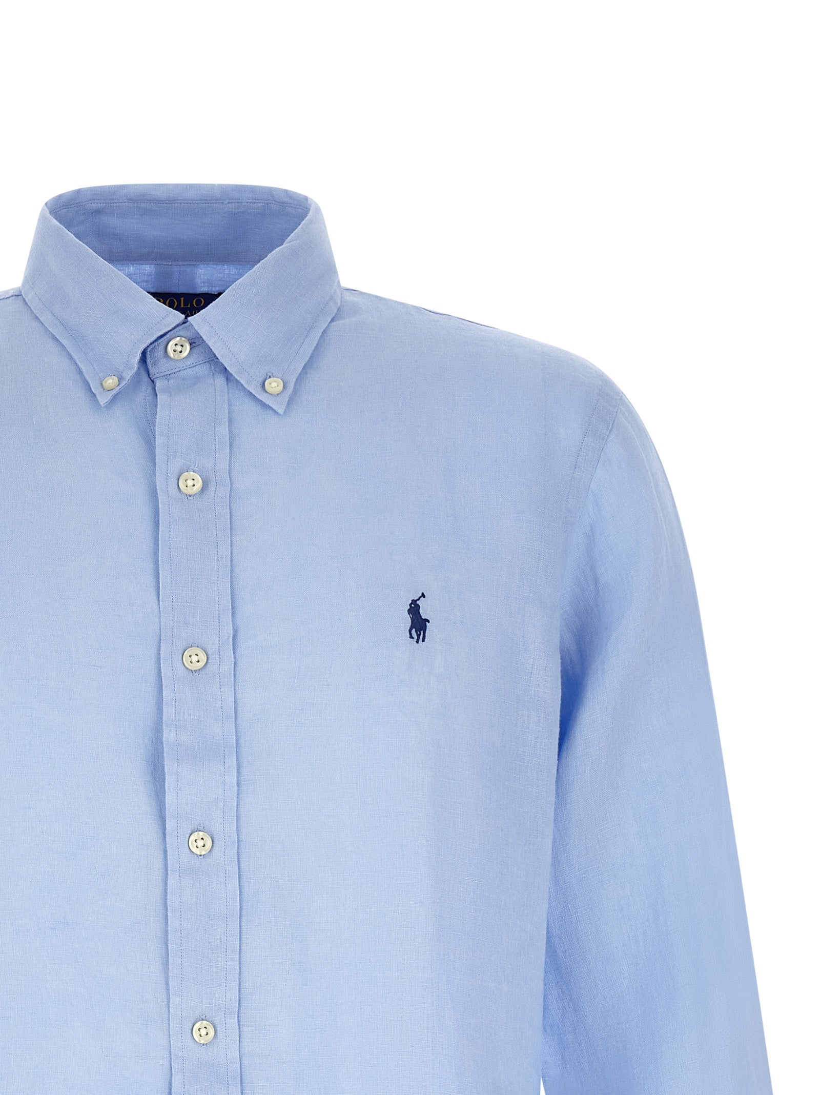 Polo Ralph Lauren Blaue Leinenbluse