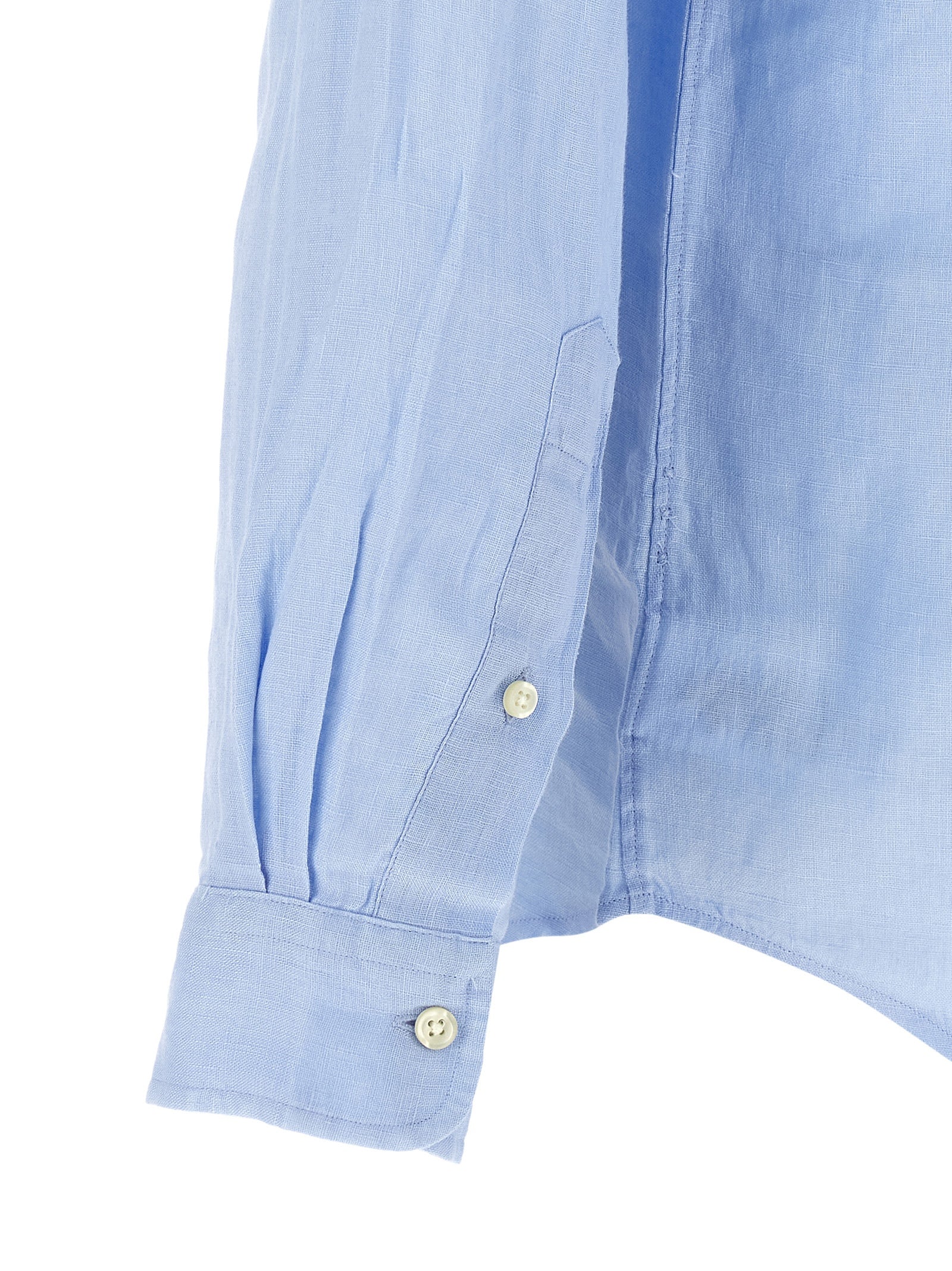 Polo Ralph Lauren Blaue Leinenbluse