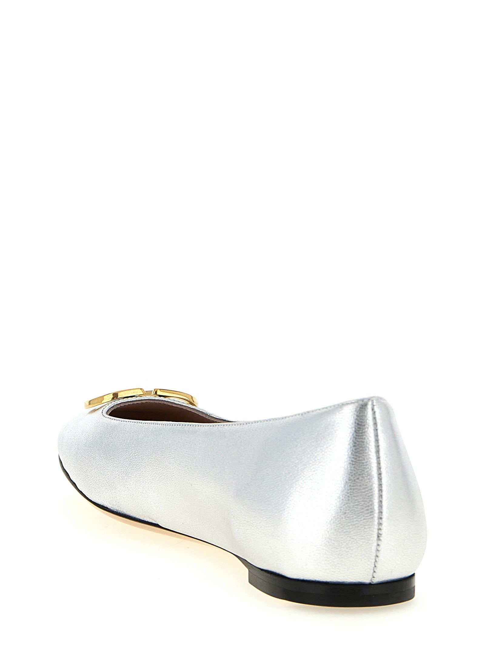 Valentino Garavani Ballerinas aus Lammleder in Silber