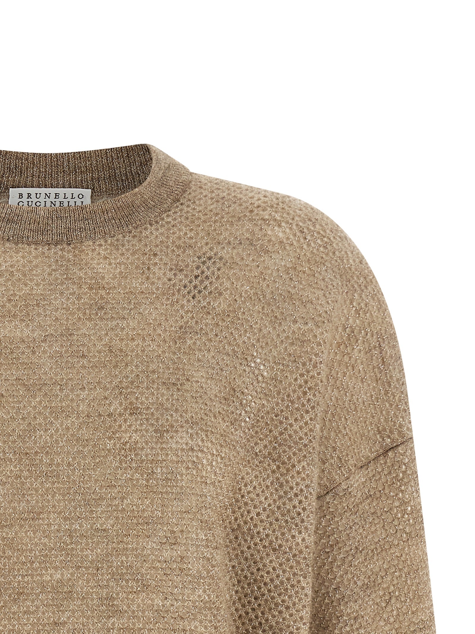 Brunello Cucinelli Beige Wollstrickjacke