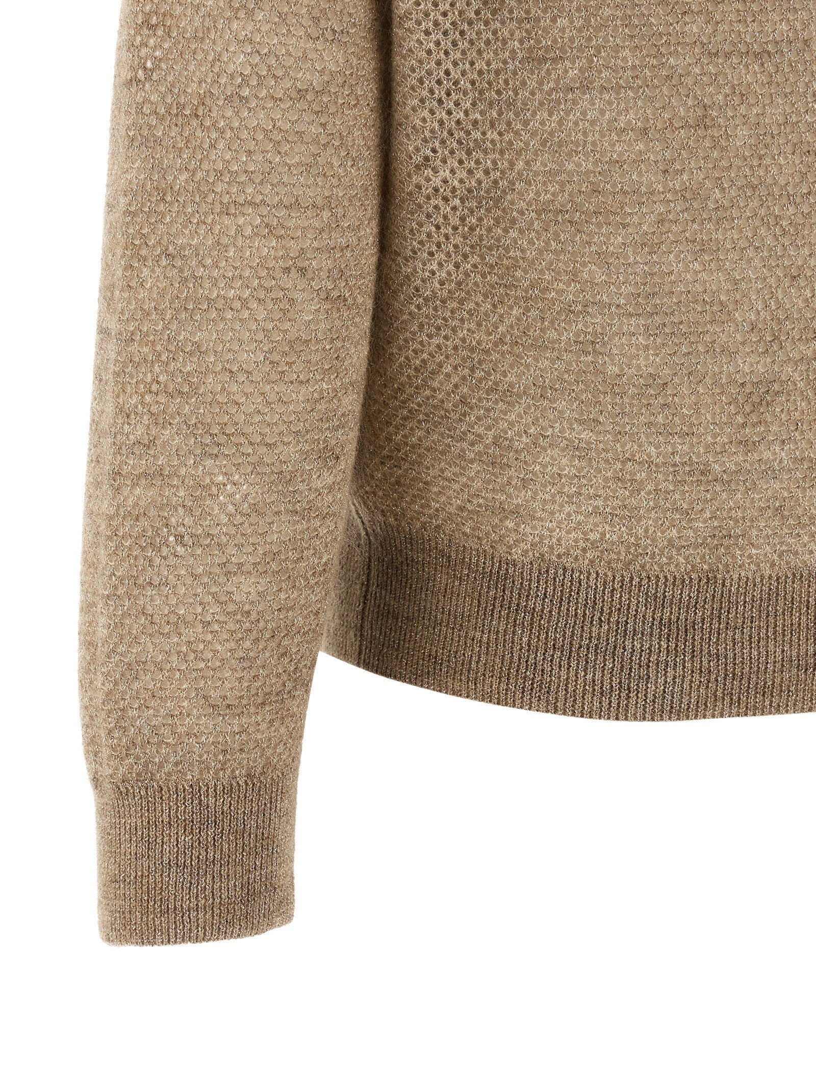 Brunello Cucinelli Beige Wollstrickjacke