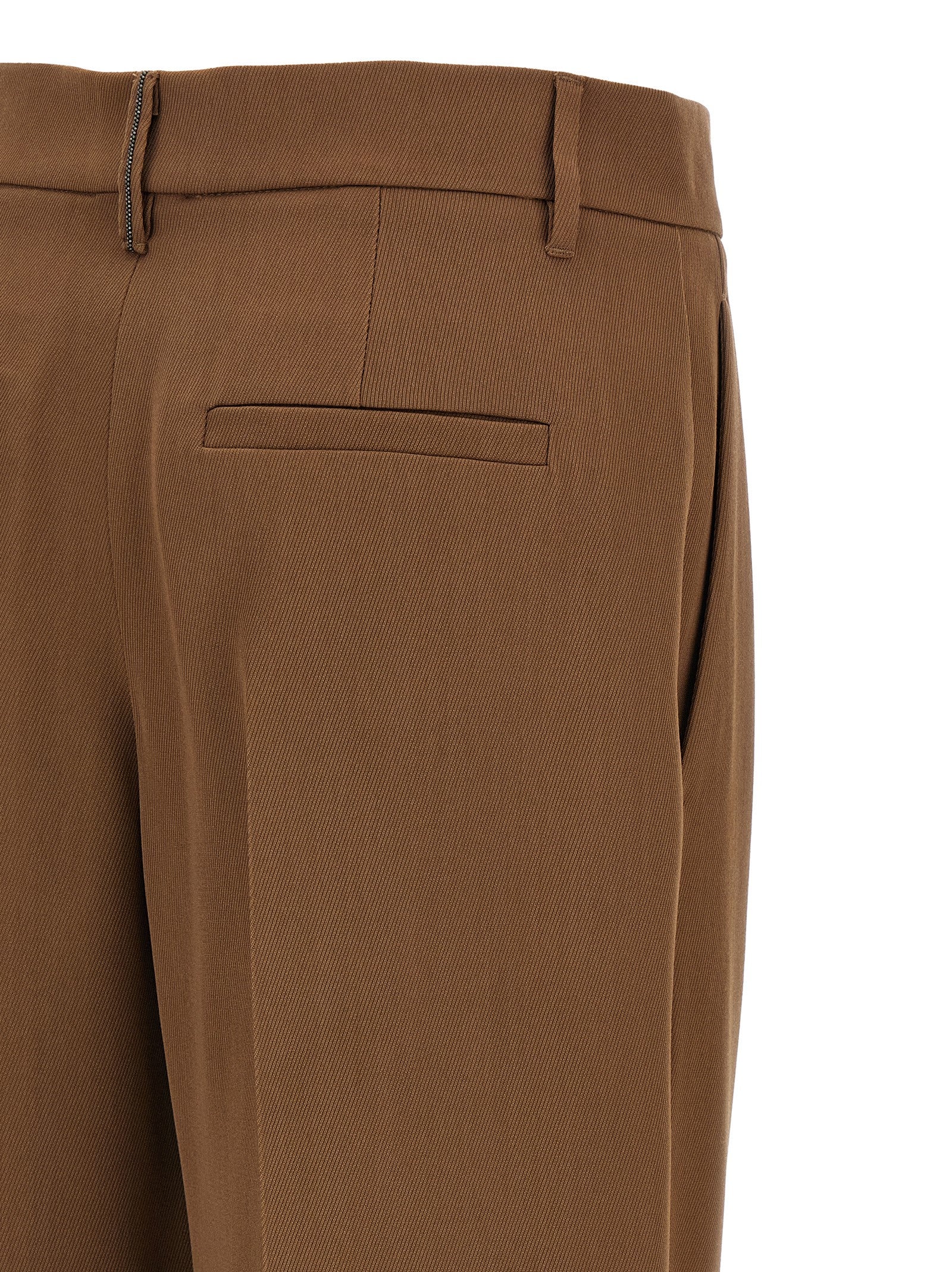 Brunello Cucinelli Braune Hose aus reiner Schurwolle