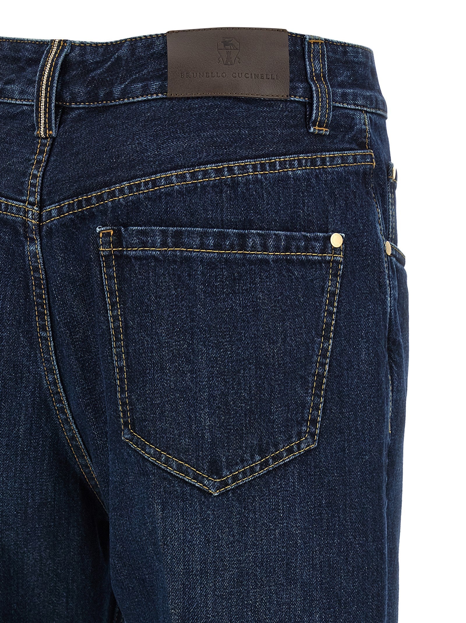 Brunello Cucinelli Blaue Cropped Jeans aus Baumwolle