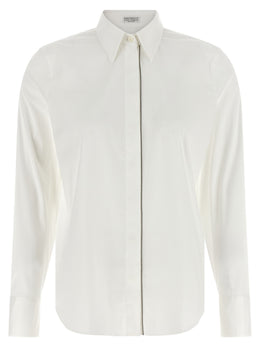 Brunello Cucinelli Weiße Baumwollbluse