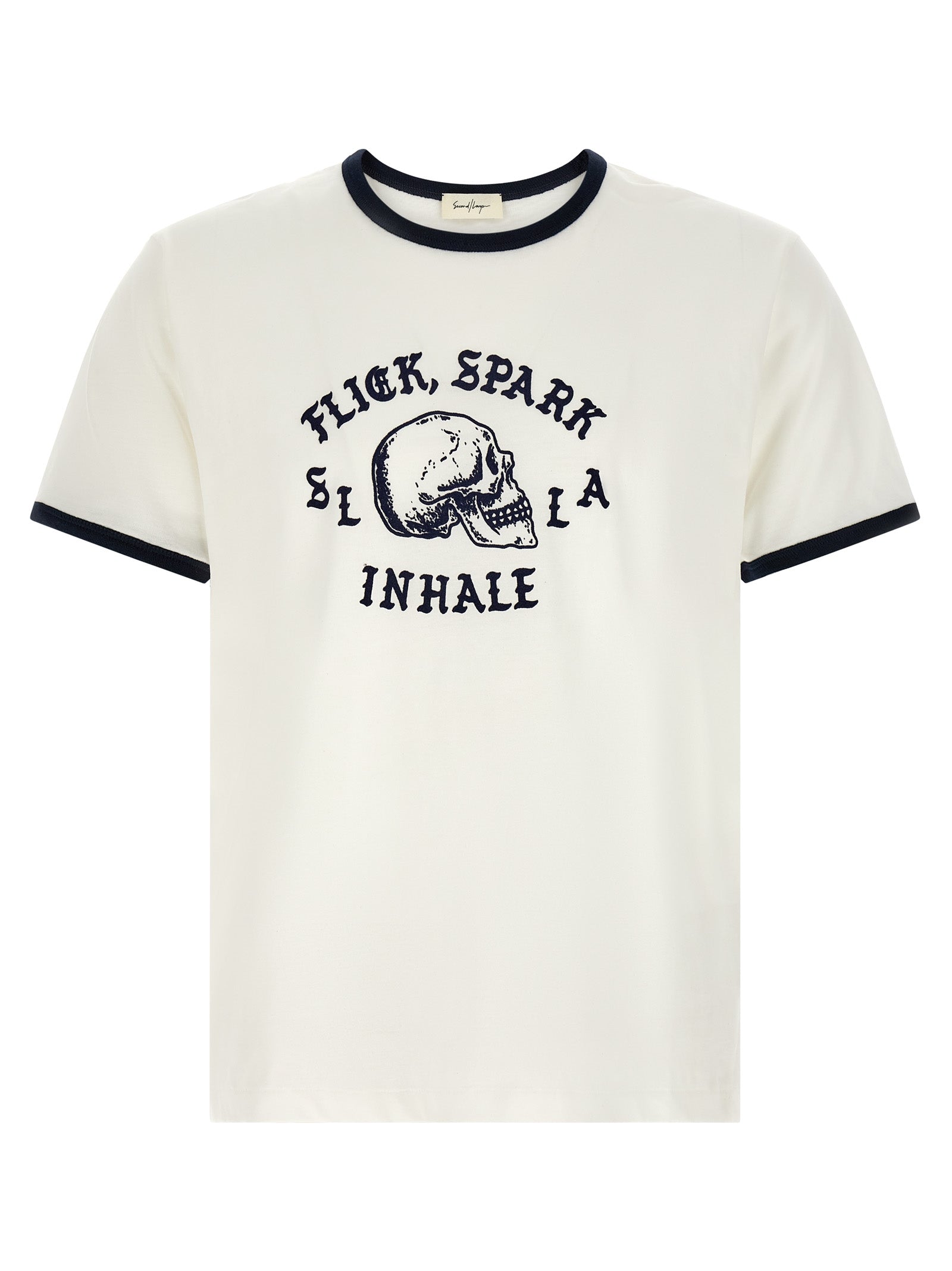 SECOND/LAYER Bicolor Cotton T-Shirt