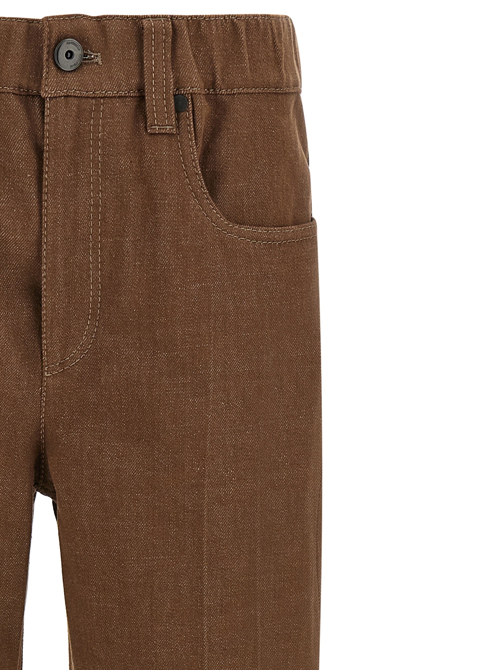 Brunello Cucinelli Braune Baumwolljeans Denim