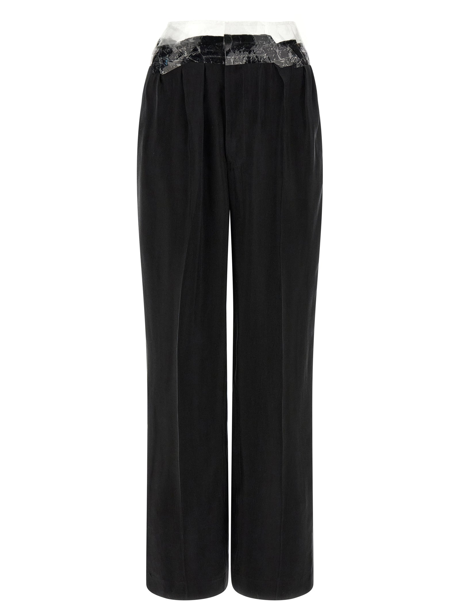 Maison Margiela Schwarze Kupferfarbene Freizeithose