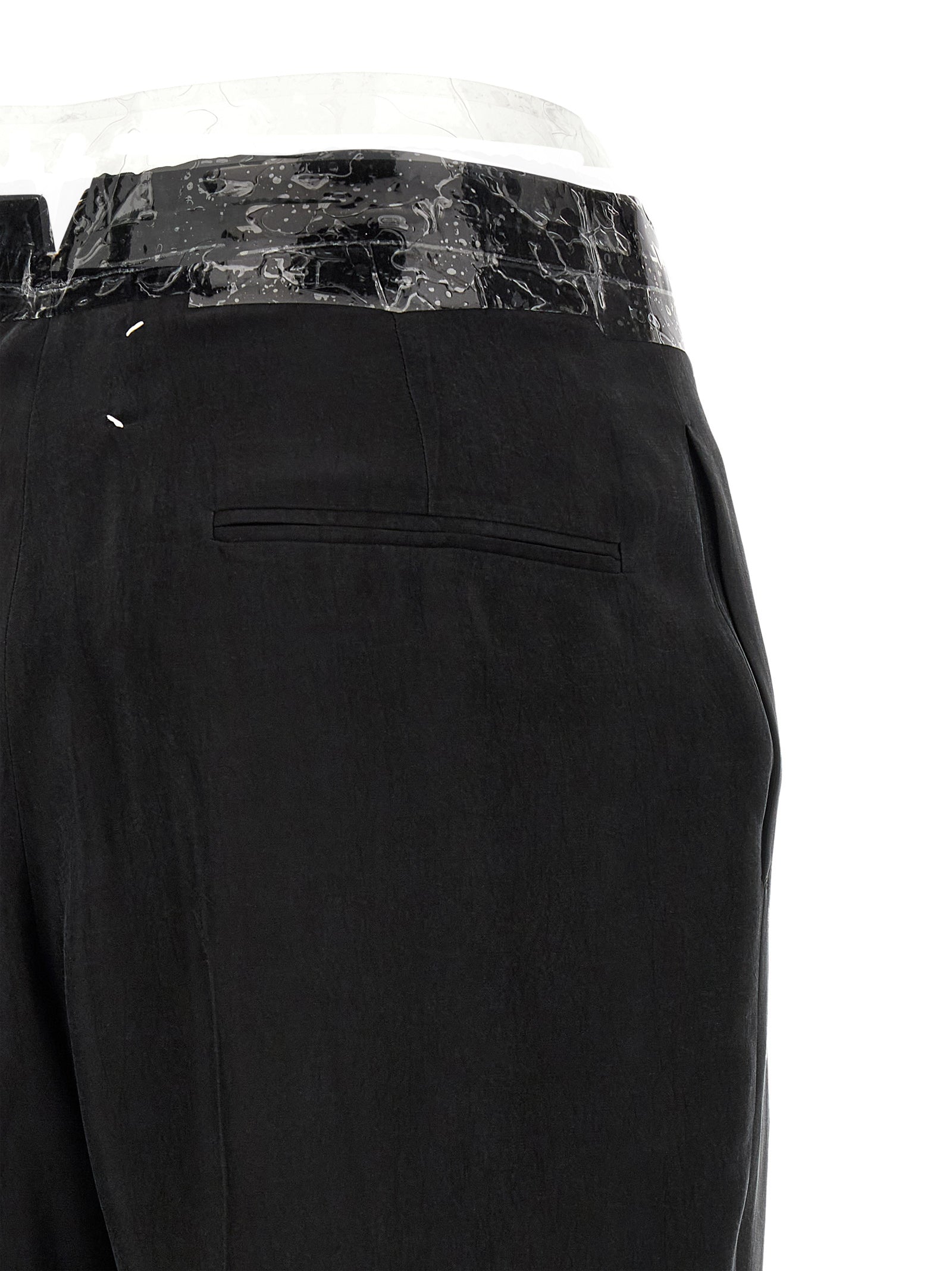 Maison Margiela Schwarze Kupferfarbene Freizeithose