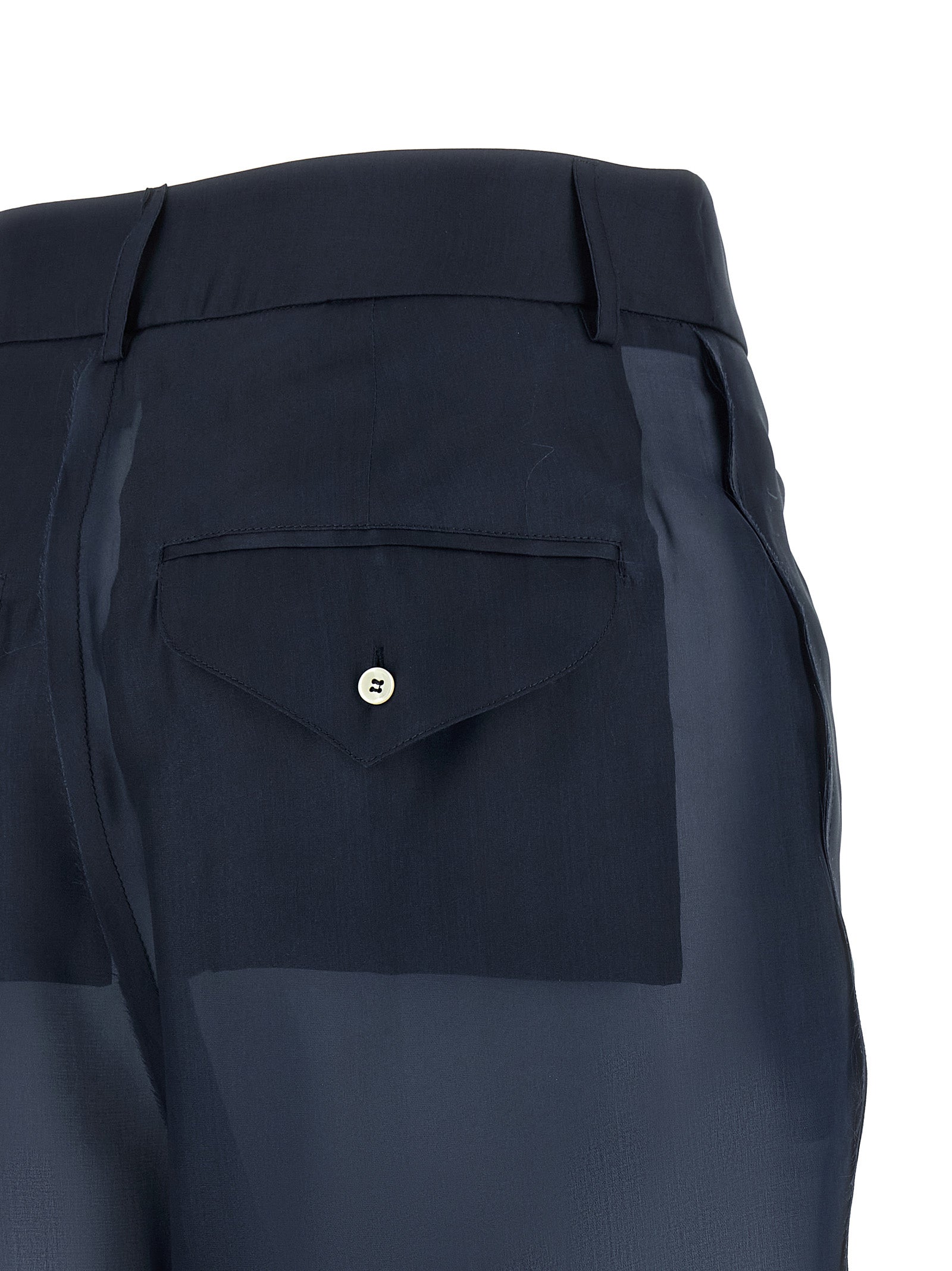 MAISON JEJIA Blaue Seidenhose für die Freizeit
