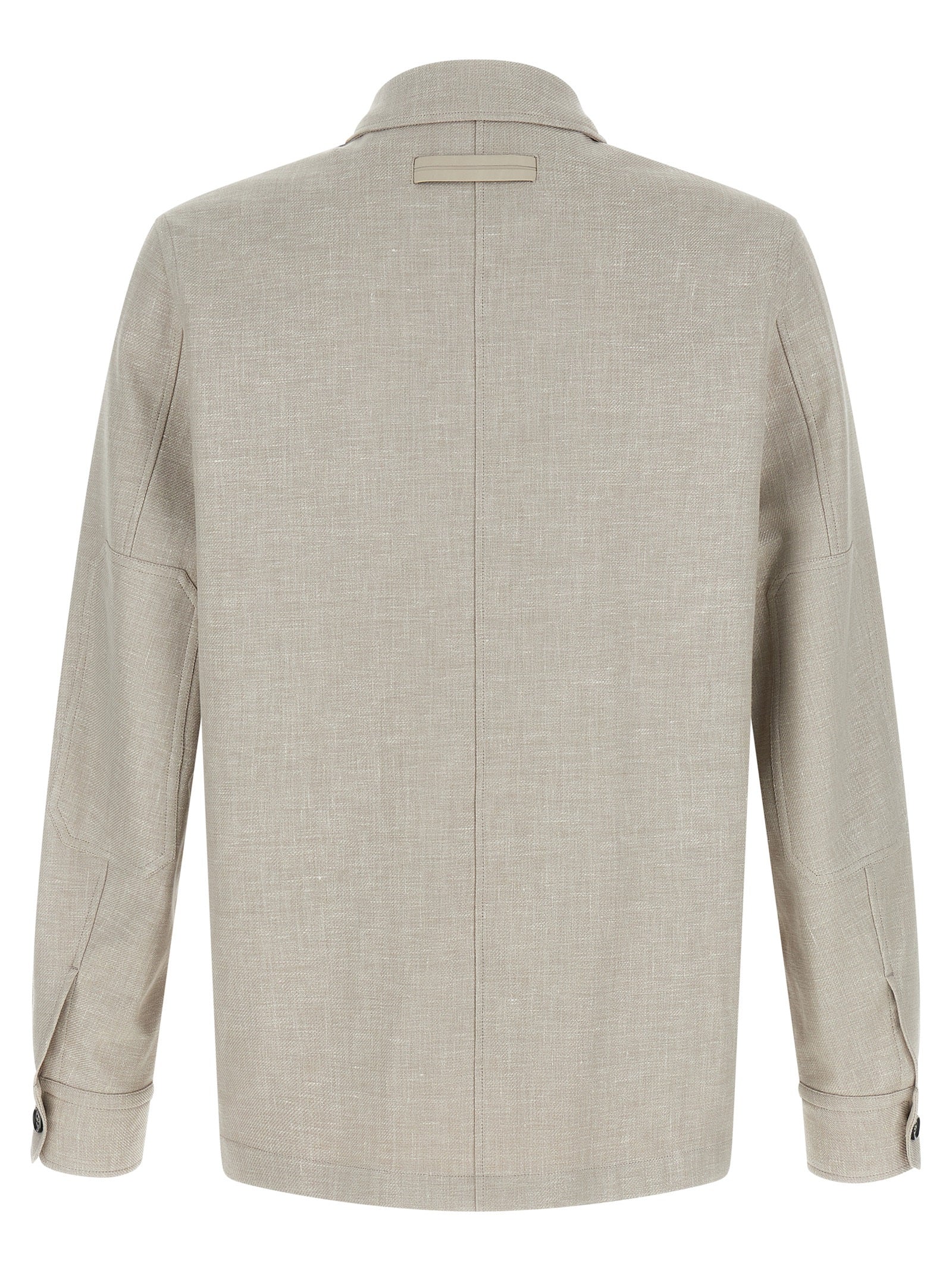 ZEGNA Graue Leinenbluse