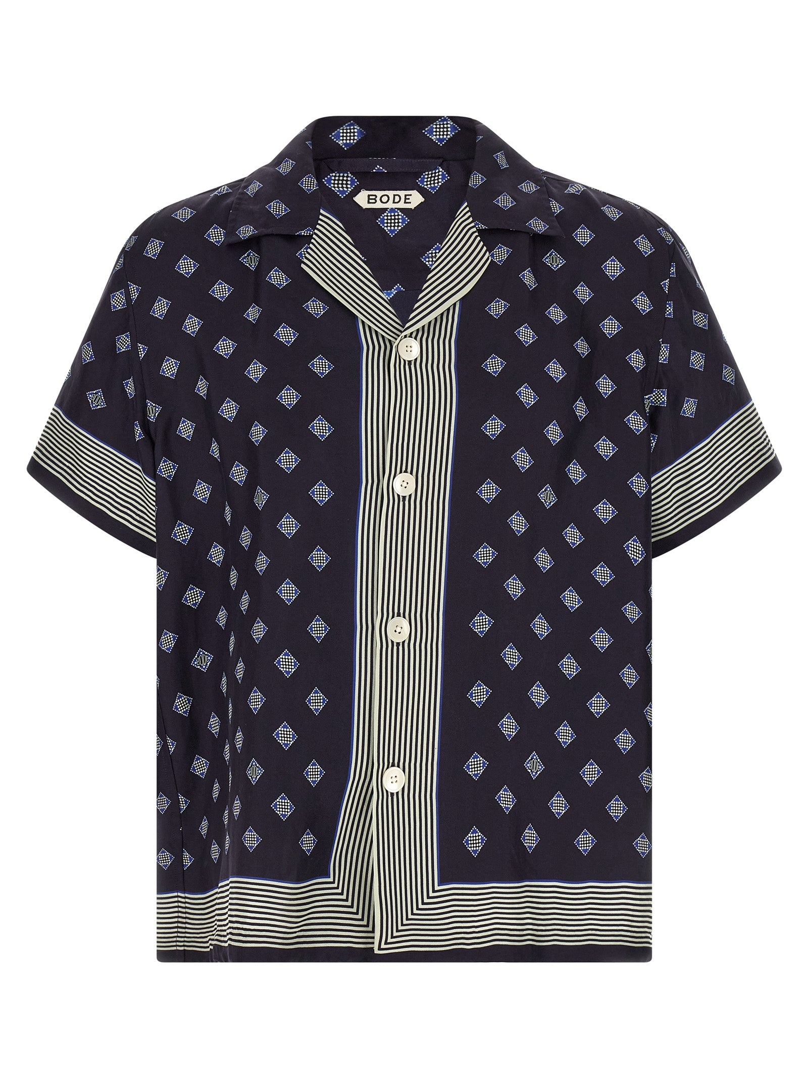 BODE Blaue Seidenbluse