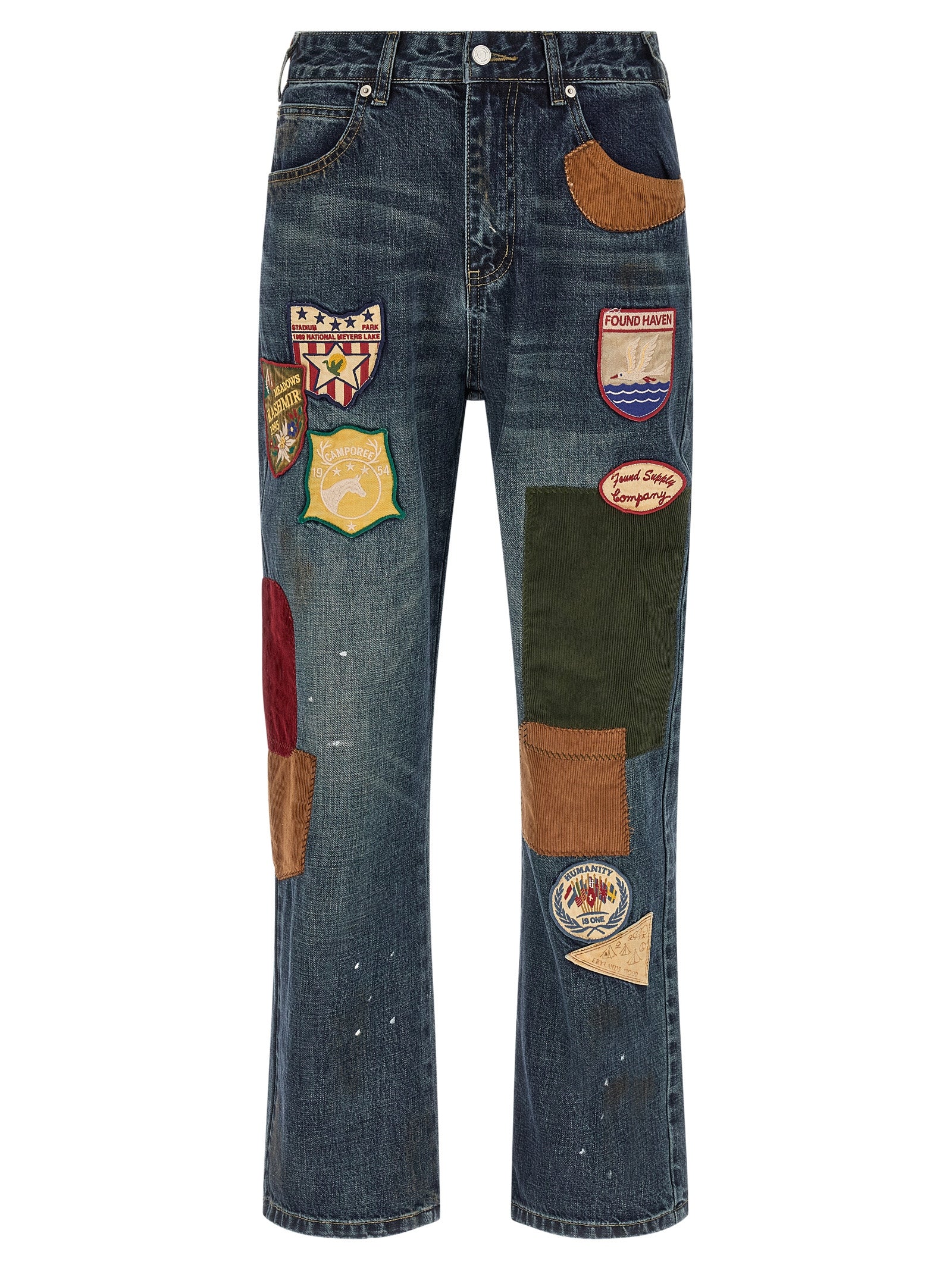 FOUND Blaue Jeans aus Baumwolle im geraden Schnitt