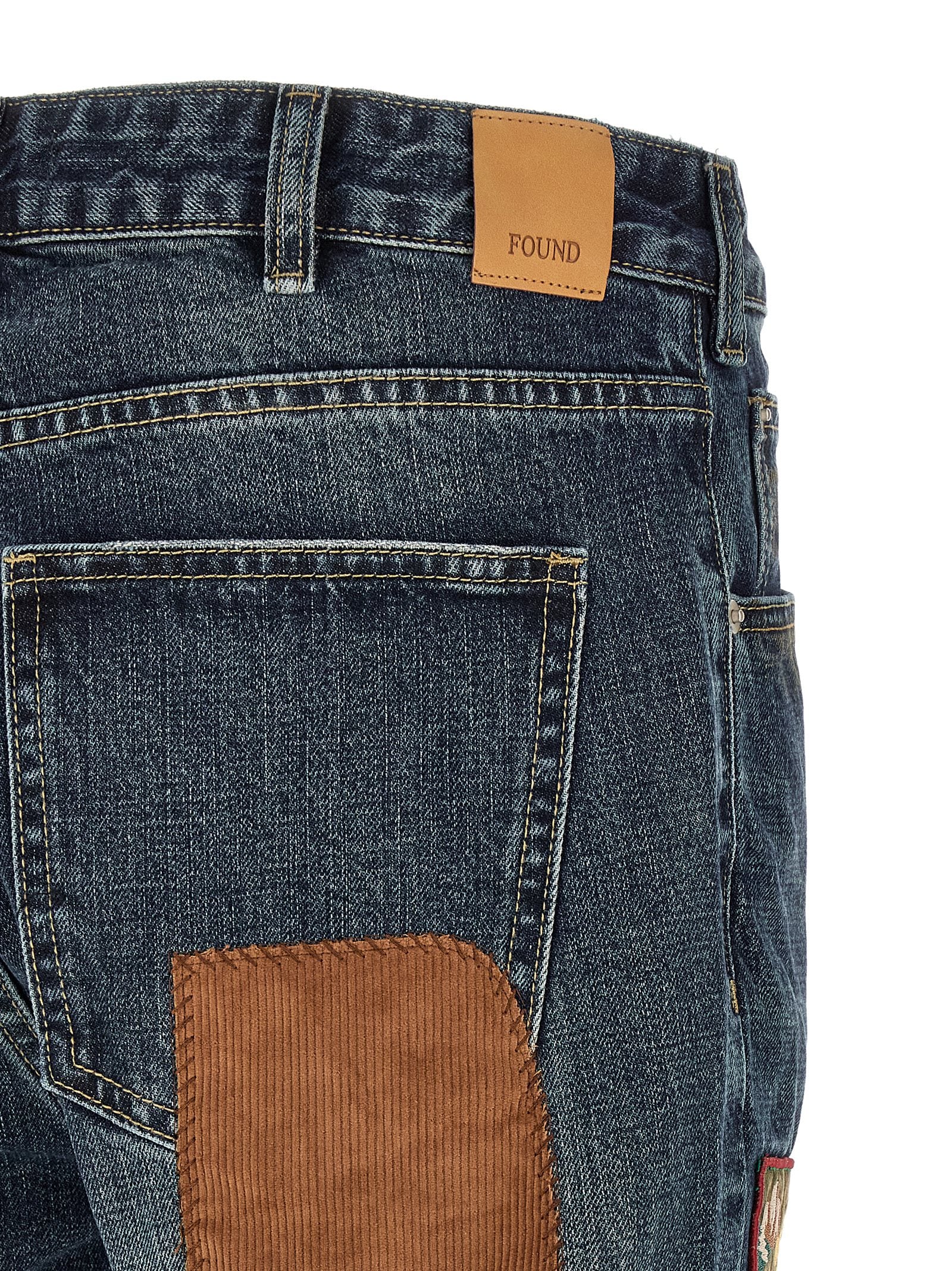FOUND Blaue Jeans aus Baumwolle im geraden Schnitt