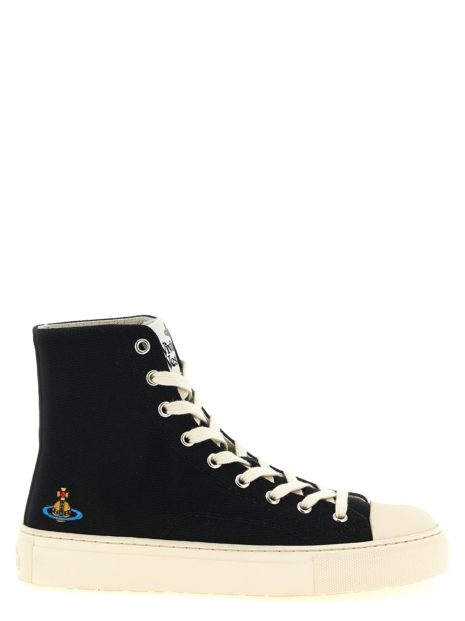 Vivienne Westwood Zweifarbige High-Top-Sneaker aus Baumwolle