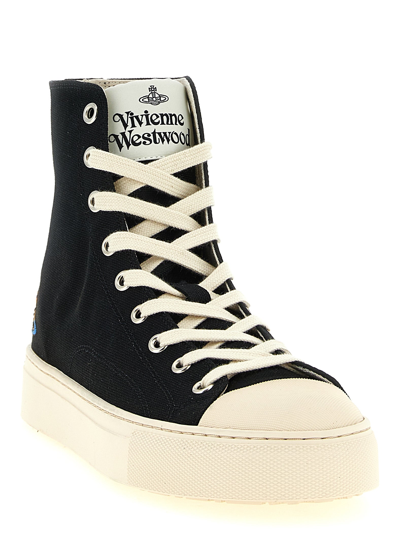 Vivienne Westwood Zweifarbige High-Top-Sneaker aus Baumwolle