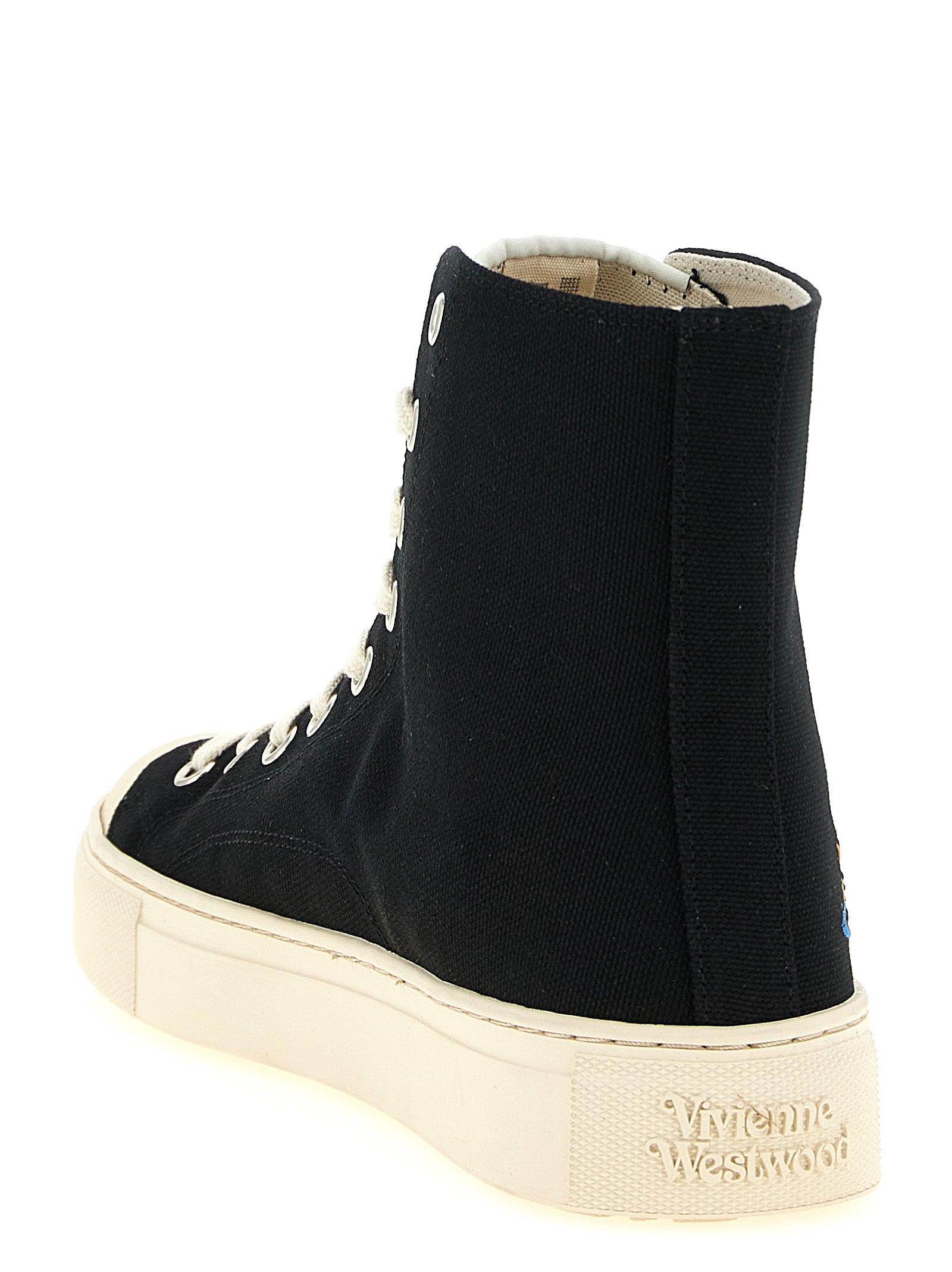 Vivienne Westwood Zweifarbige High-Top-Sneaker aus Baumwolle