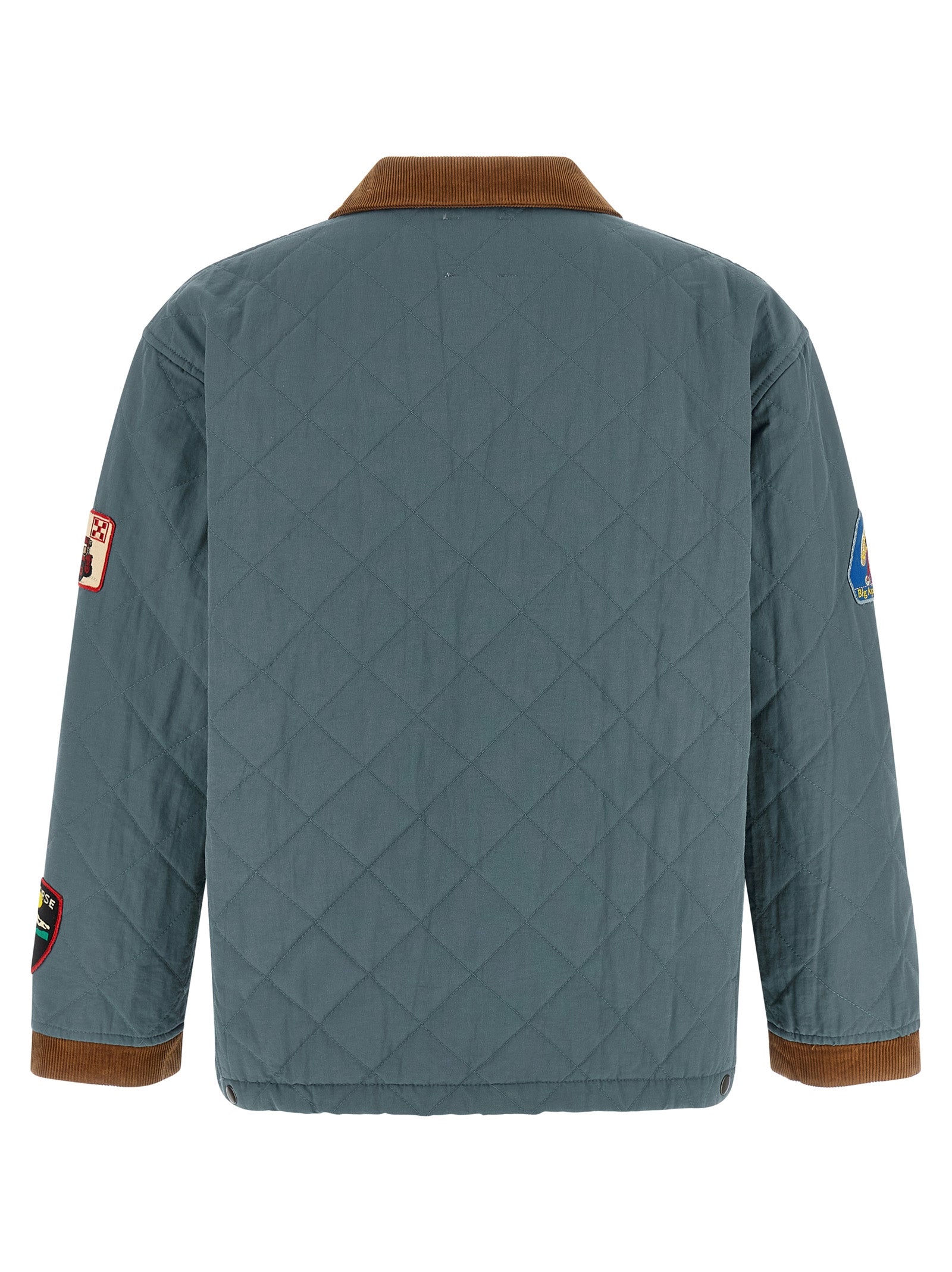 FOUND Blaue Baumwolljacke in voller Länge
