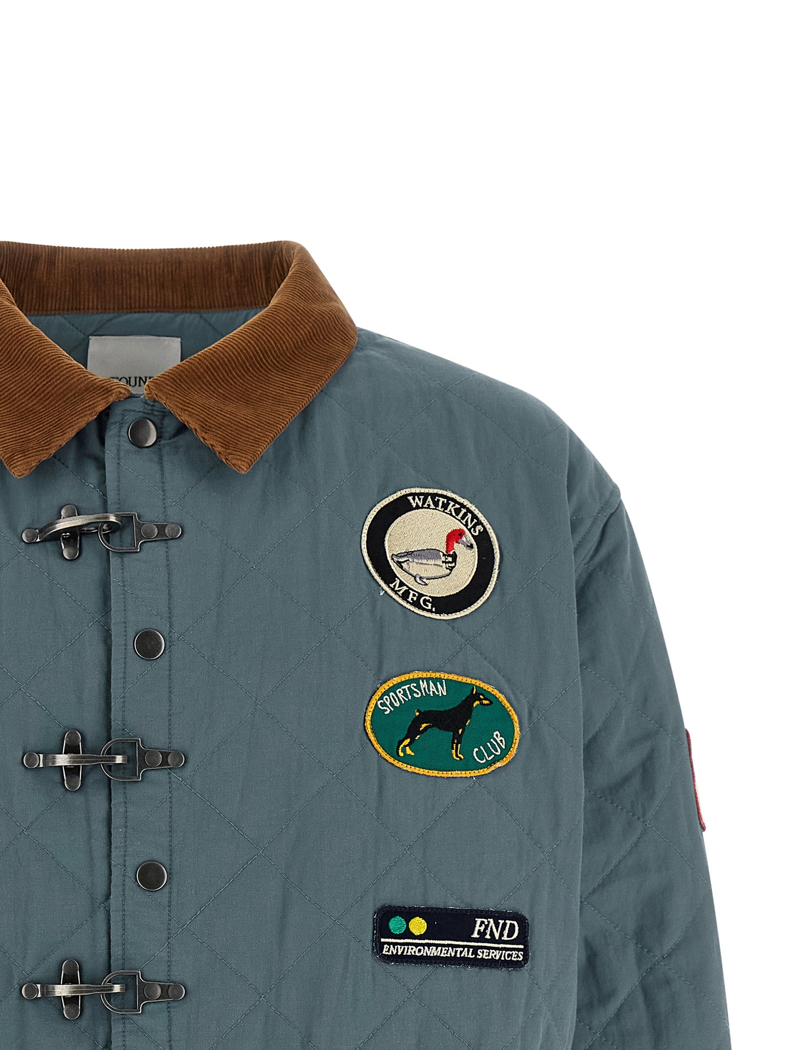 FOUND Blaue Baumwolljacke in voller Länge