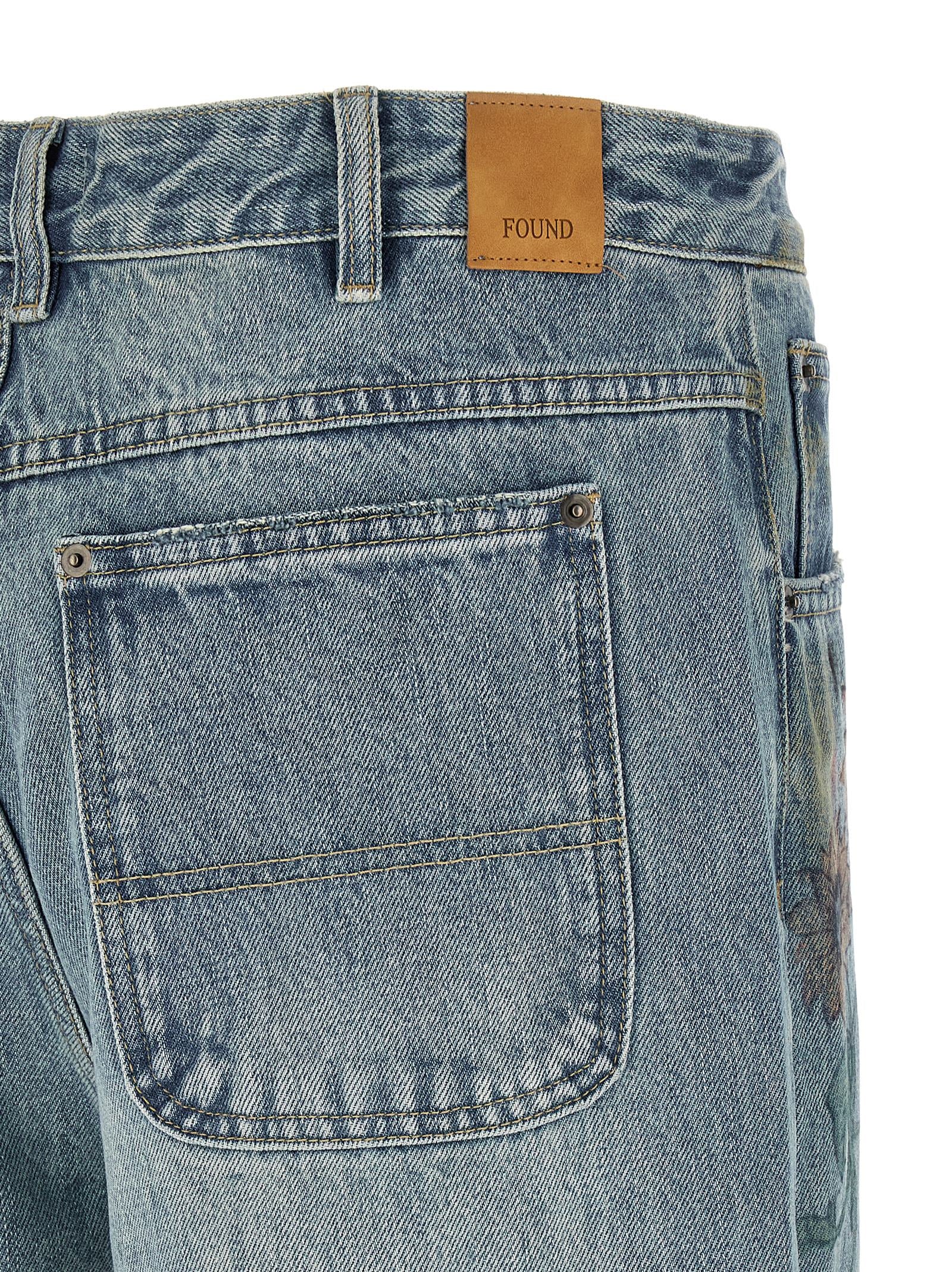 FOUND Blaue Jeans aus Baumwolle im geraden Schnitt