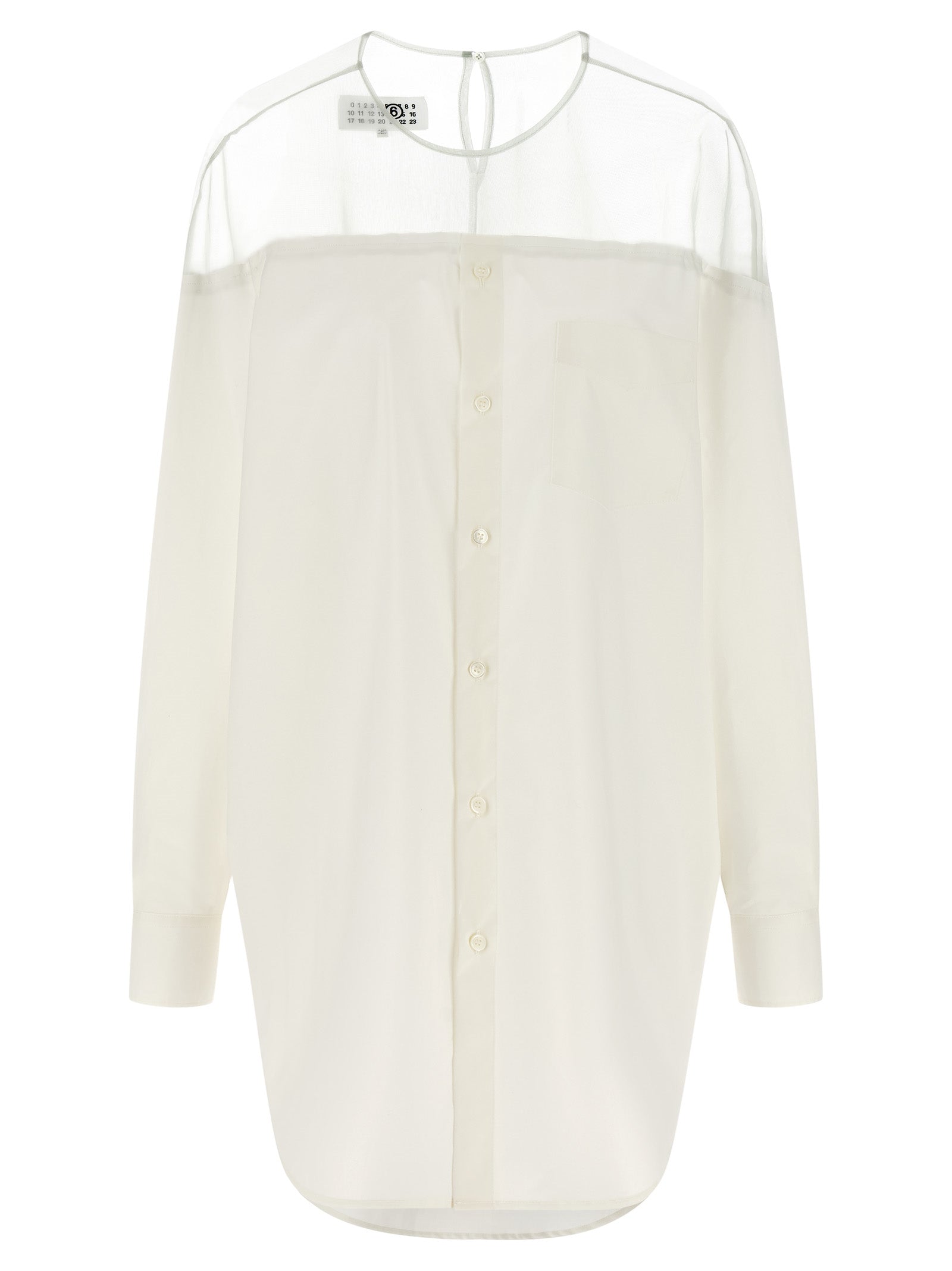 MM6 Maison Margiela Weiße Baumwollbluse