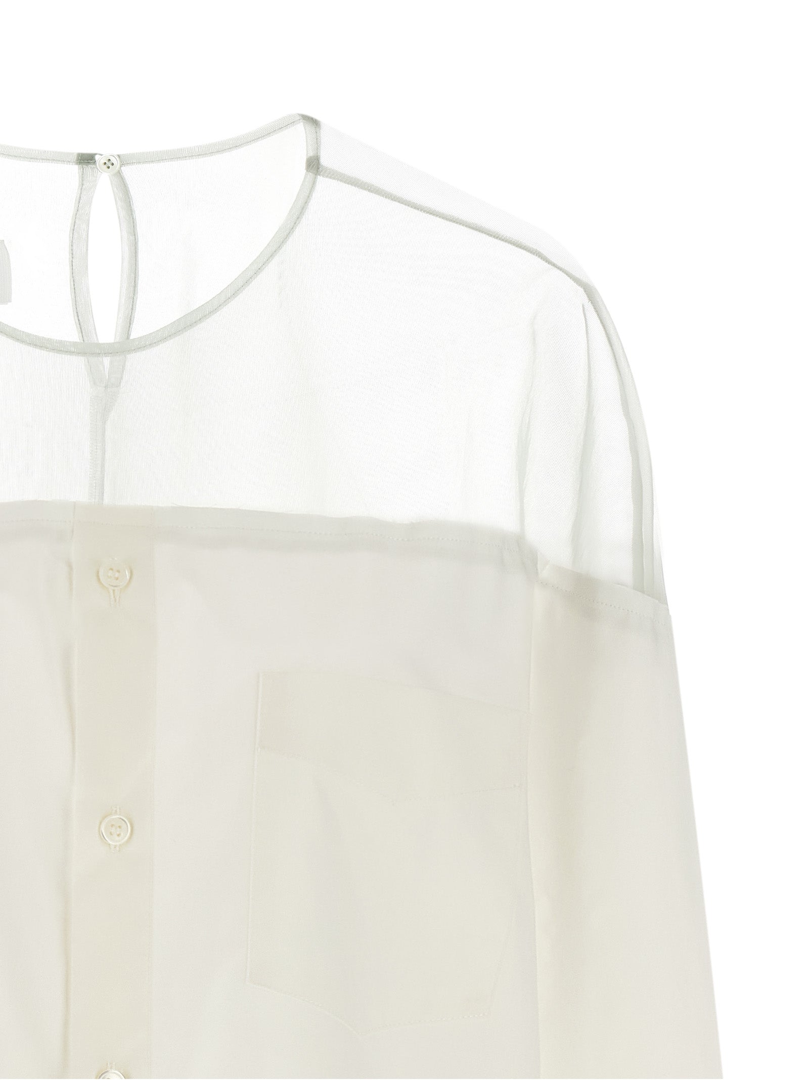 MM6 Maison Margiela Weiße Baumwollbluse