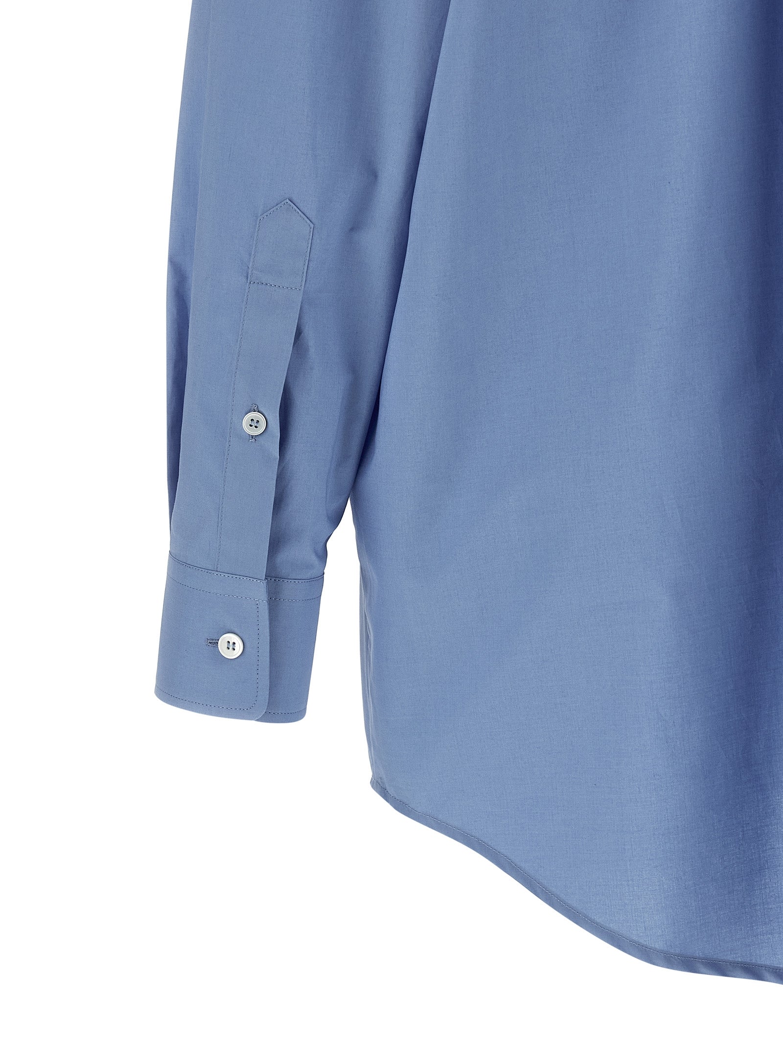 MM6 Maison Margiela Blaue Baumwollbluse