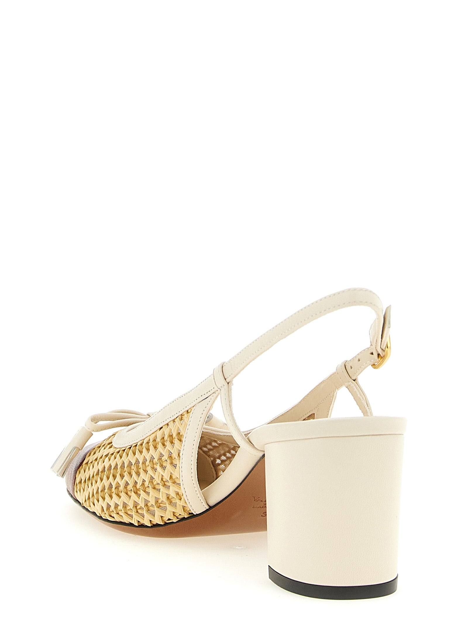 Valentino Garavani Beige Ziegenleder Pumps mit mittlerem Absatz