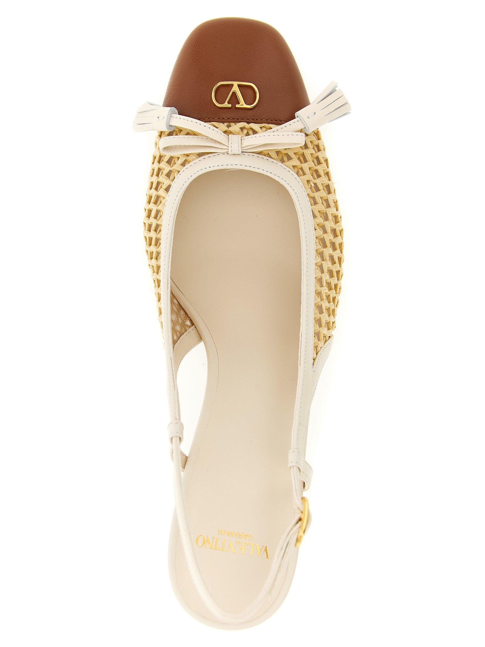 Valentino Garavani Beige Ziegenleder Pumps mit mittlerem Absatz