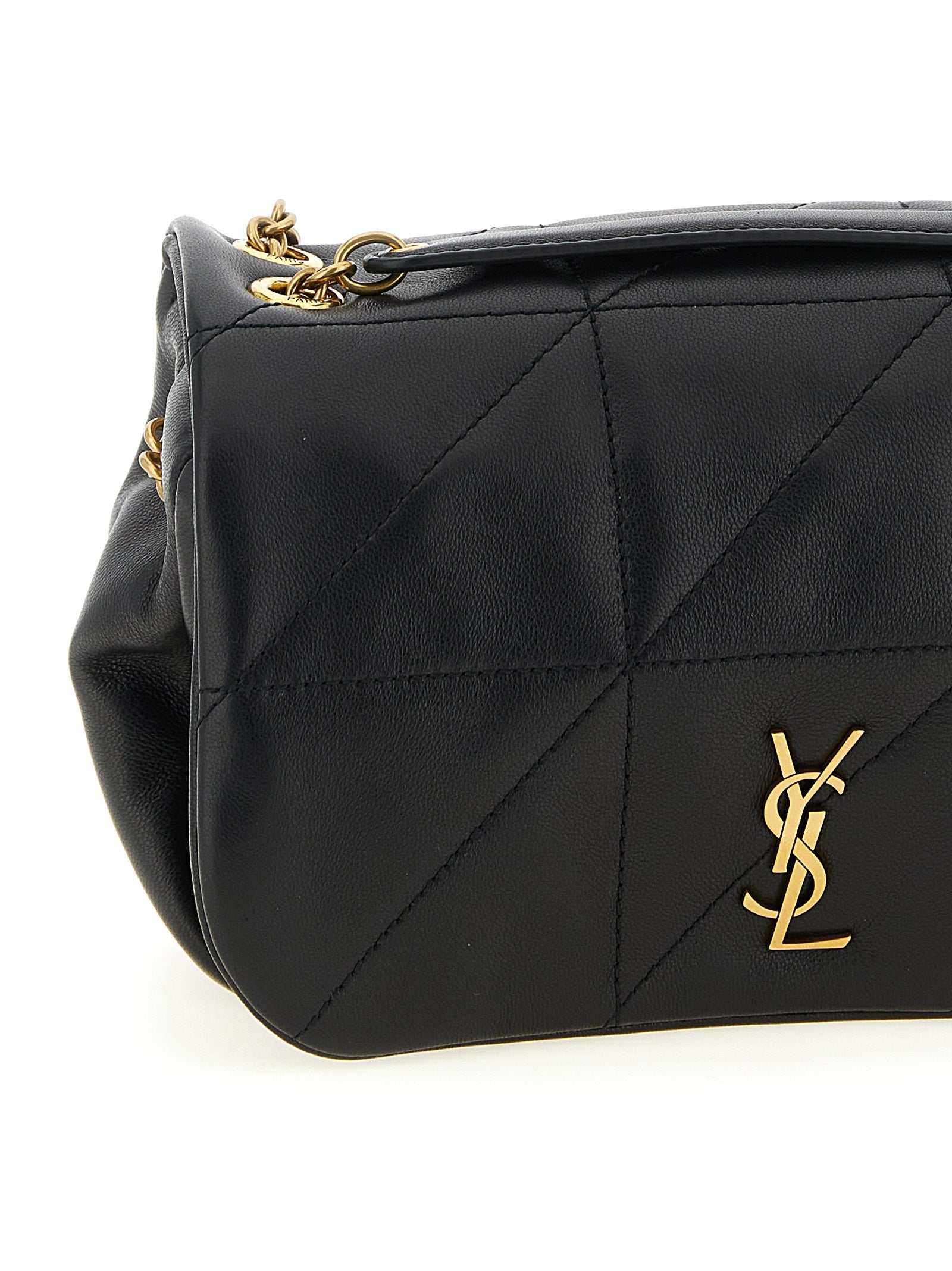 Saint Laurent Schwarze Lammleder-Schultertasche