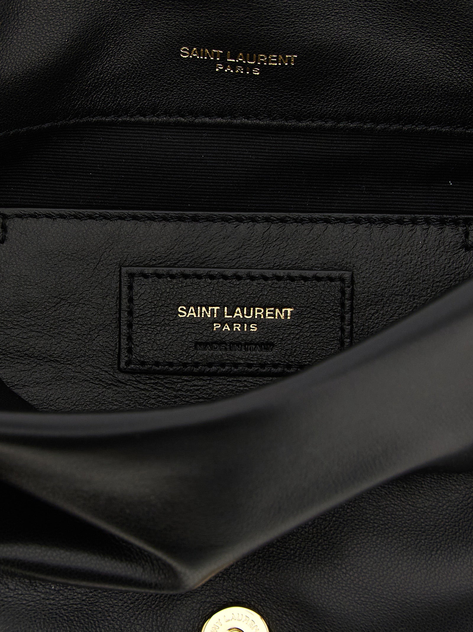 Saint Laurent Schwarze Lammleder-Schultertasche