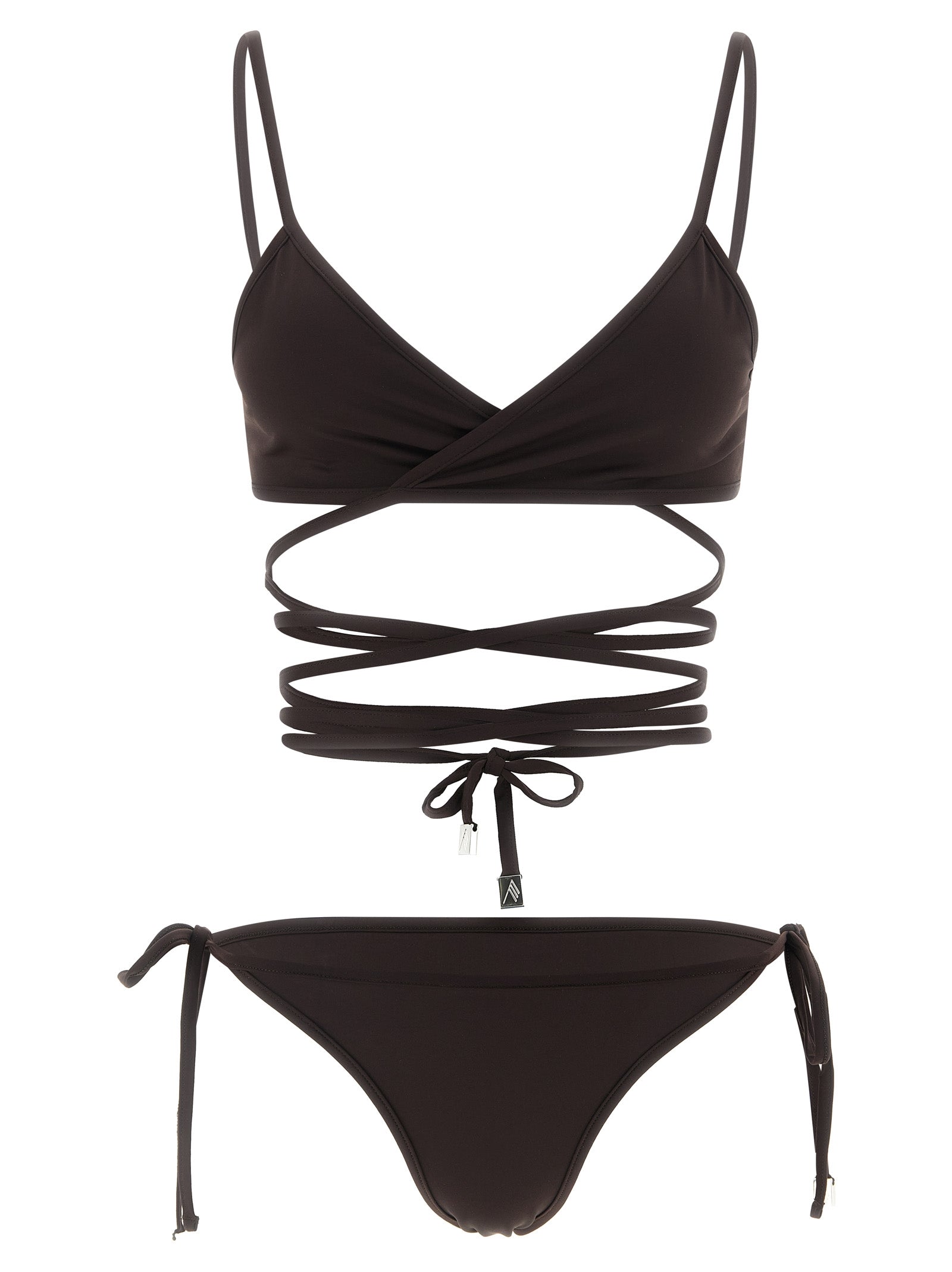 The Attico Brauner Bikini aus Polyamid
