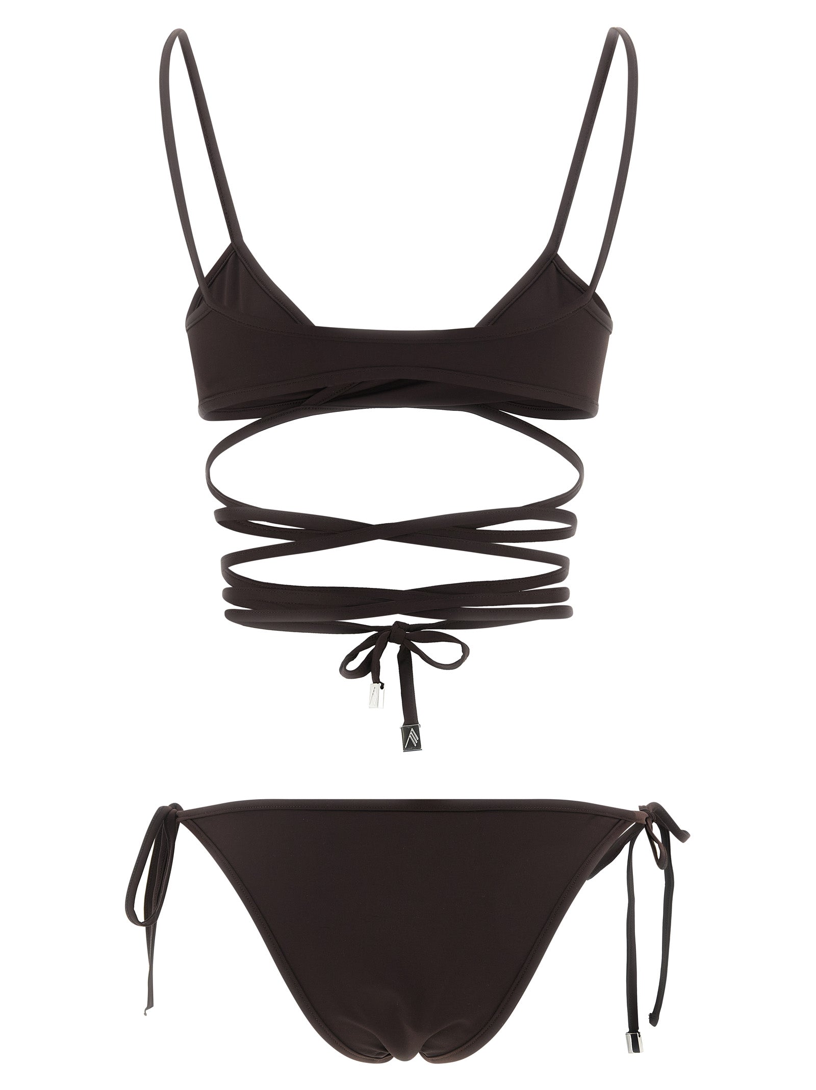 The Attico Brauner Bikini aus Polyamid