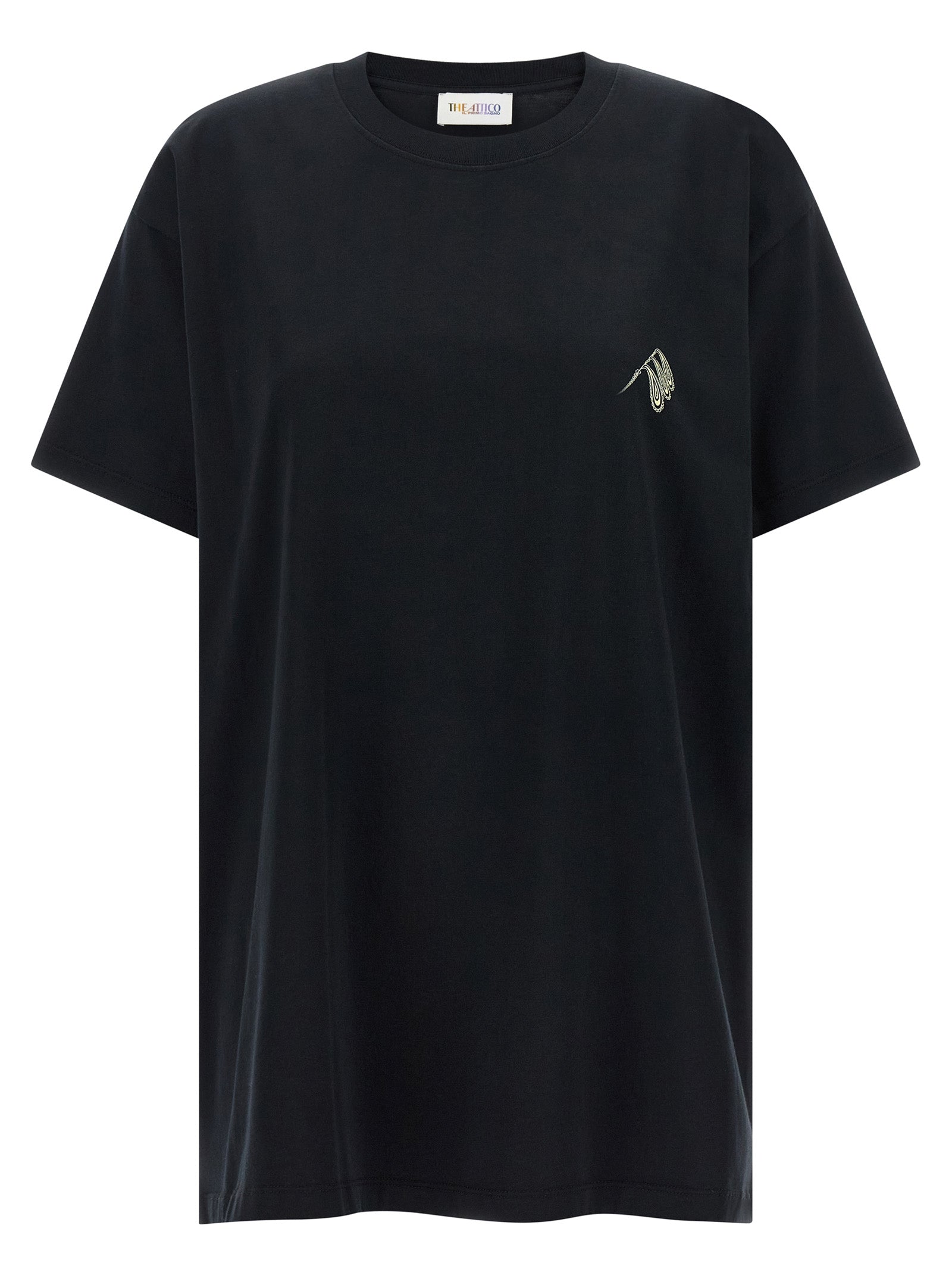 The Attico Schwarzes Baumwoll-T-Shirt